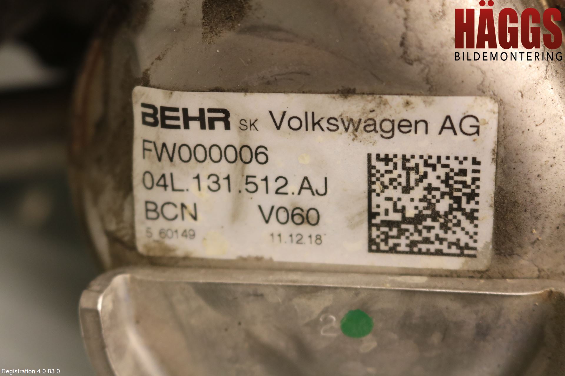 Volkswagen VW CADDY 16-20 Avgaskylare