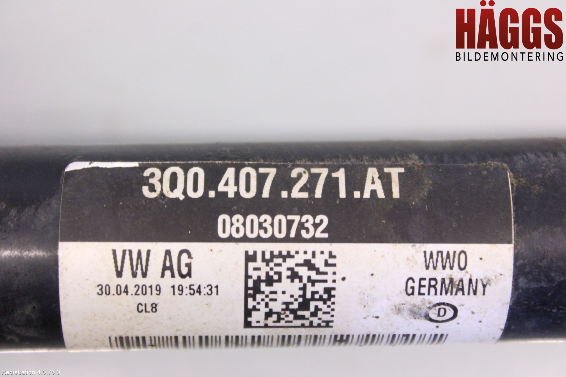 Volkswagen VW TIGUAN 16-24 Drivaxel Fram Vänster