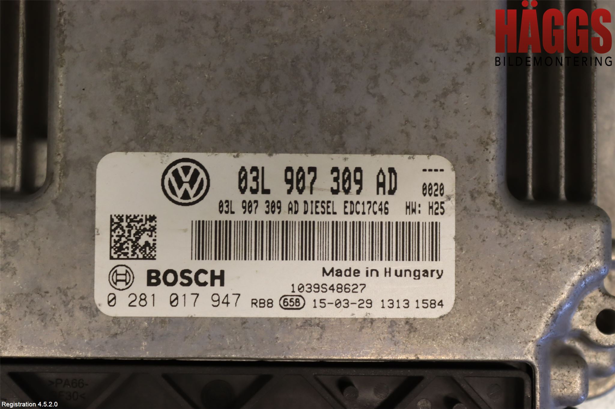 Volkswagen VW CADDY 11-15 Styrenhet Inspump Diesel