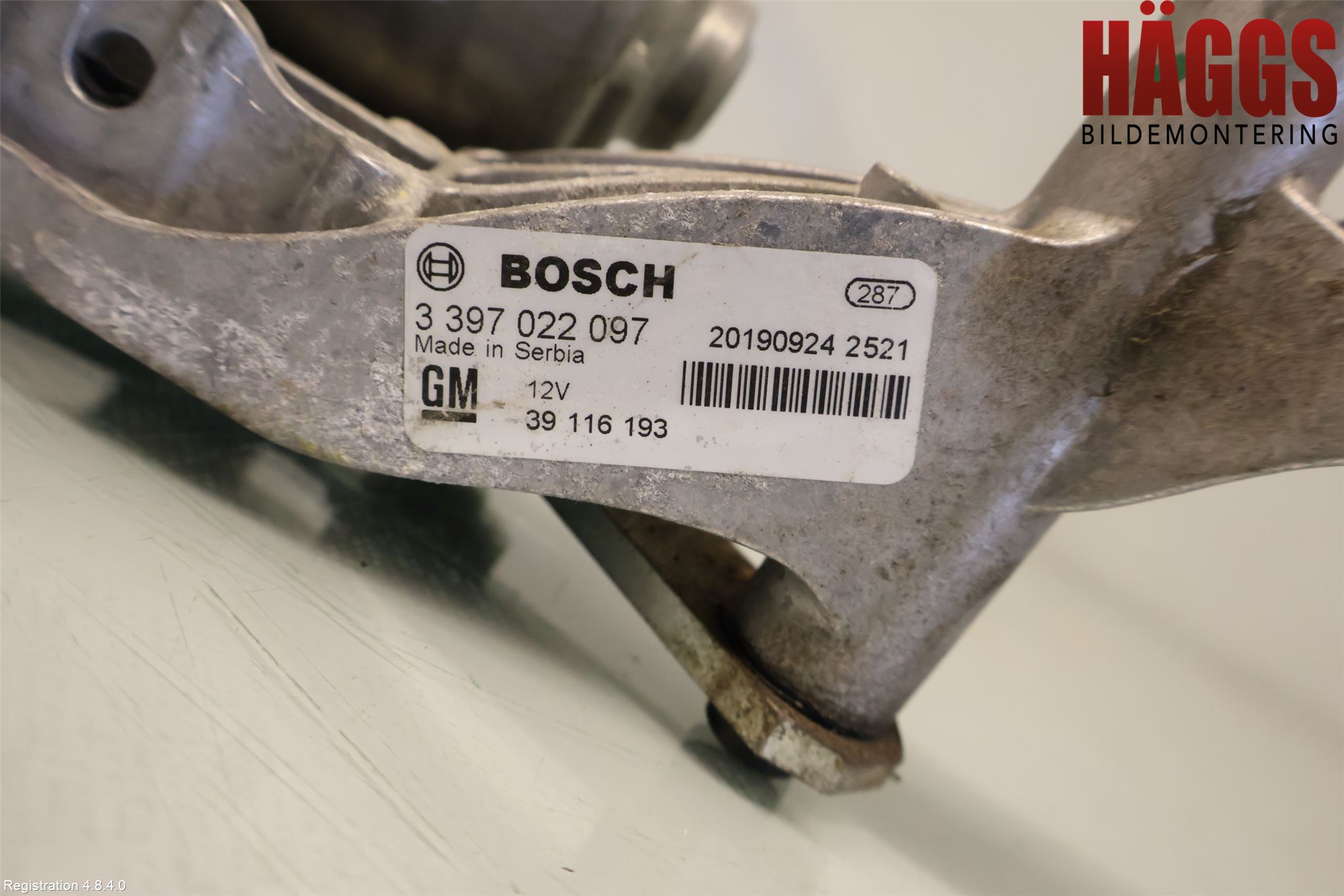 Opel ASTRA K 16-22 Torkarmotor Vindruta