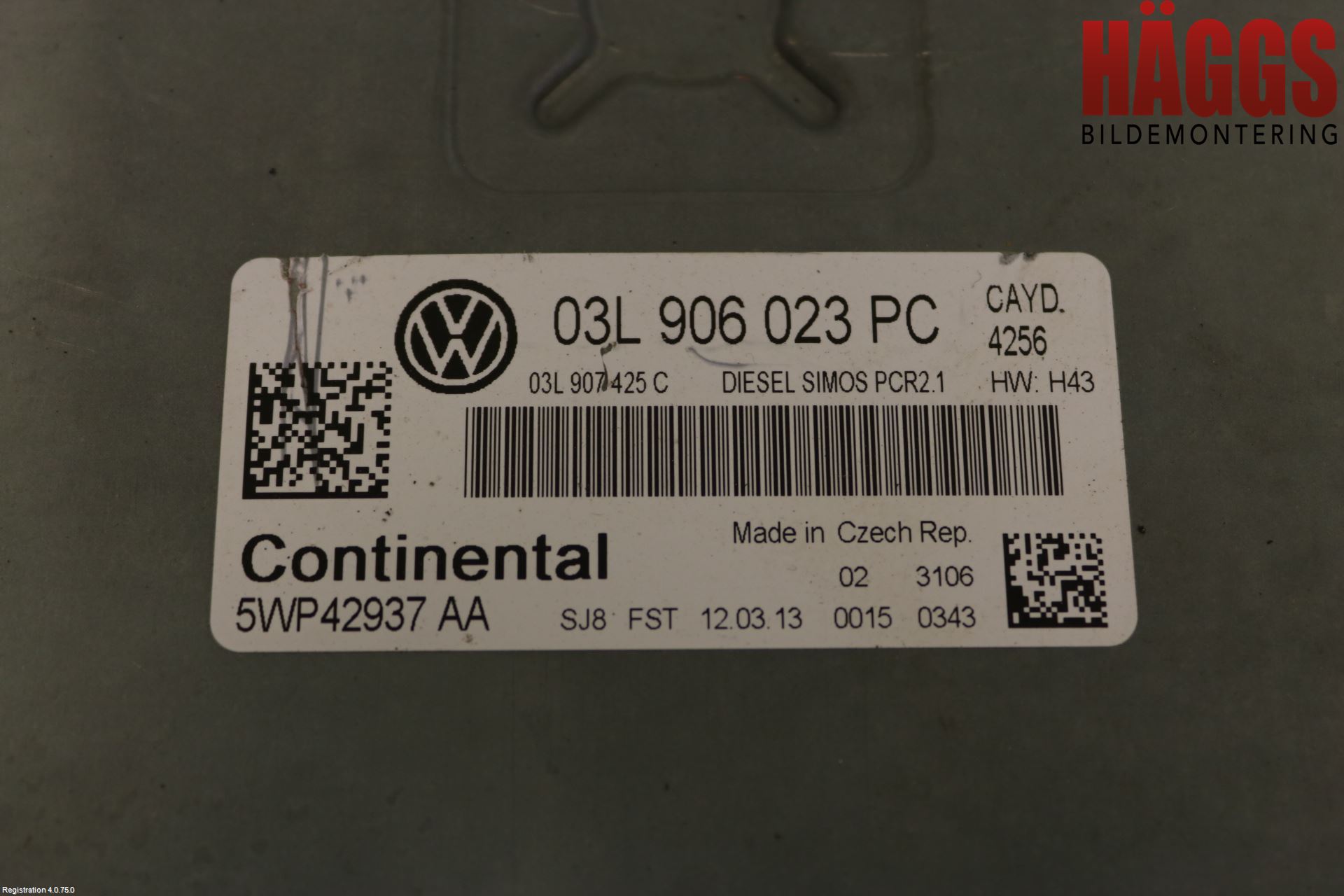 Volkswagen VW CADDY 11-15 Styrenhet Inspump Diesel