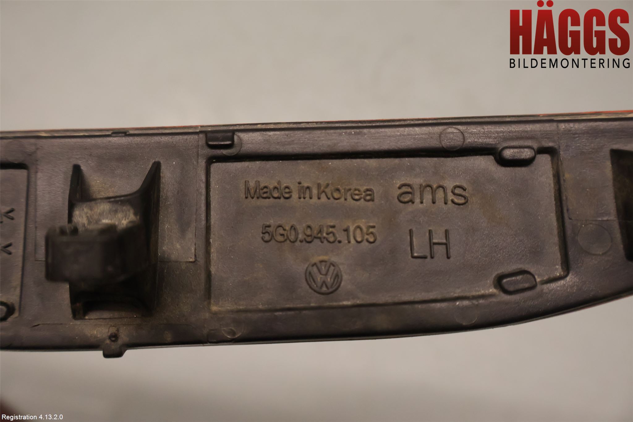 Volkswagen VW GOLF / E-GOLF VII 13-20 Dimljus/Reflex Bak