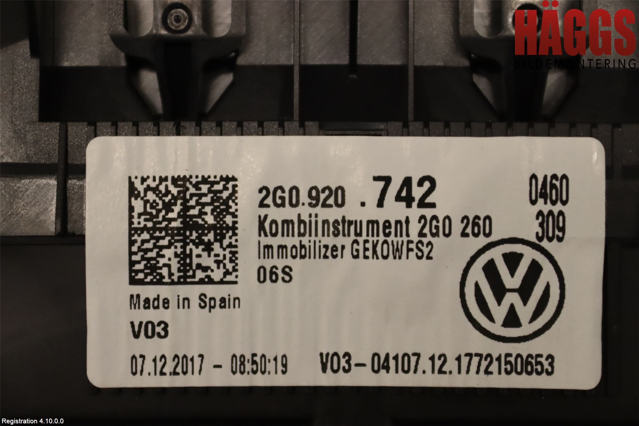 Volkswagen VW POLO VI 18->> Instrument Komb