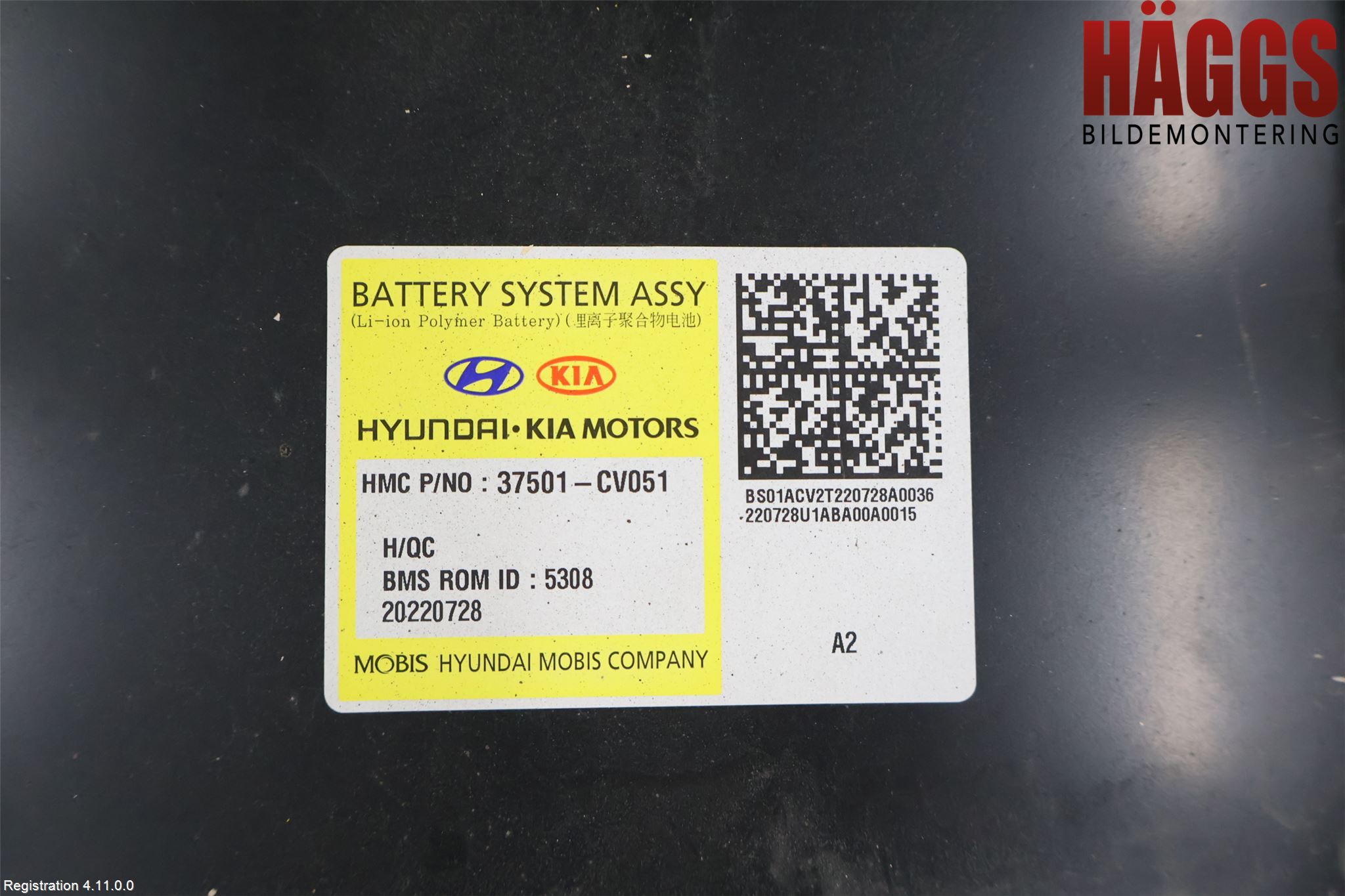 Kia EV6 (CV) 22- Batteri Högspänning