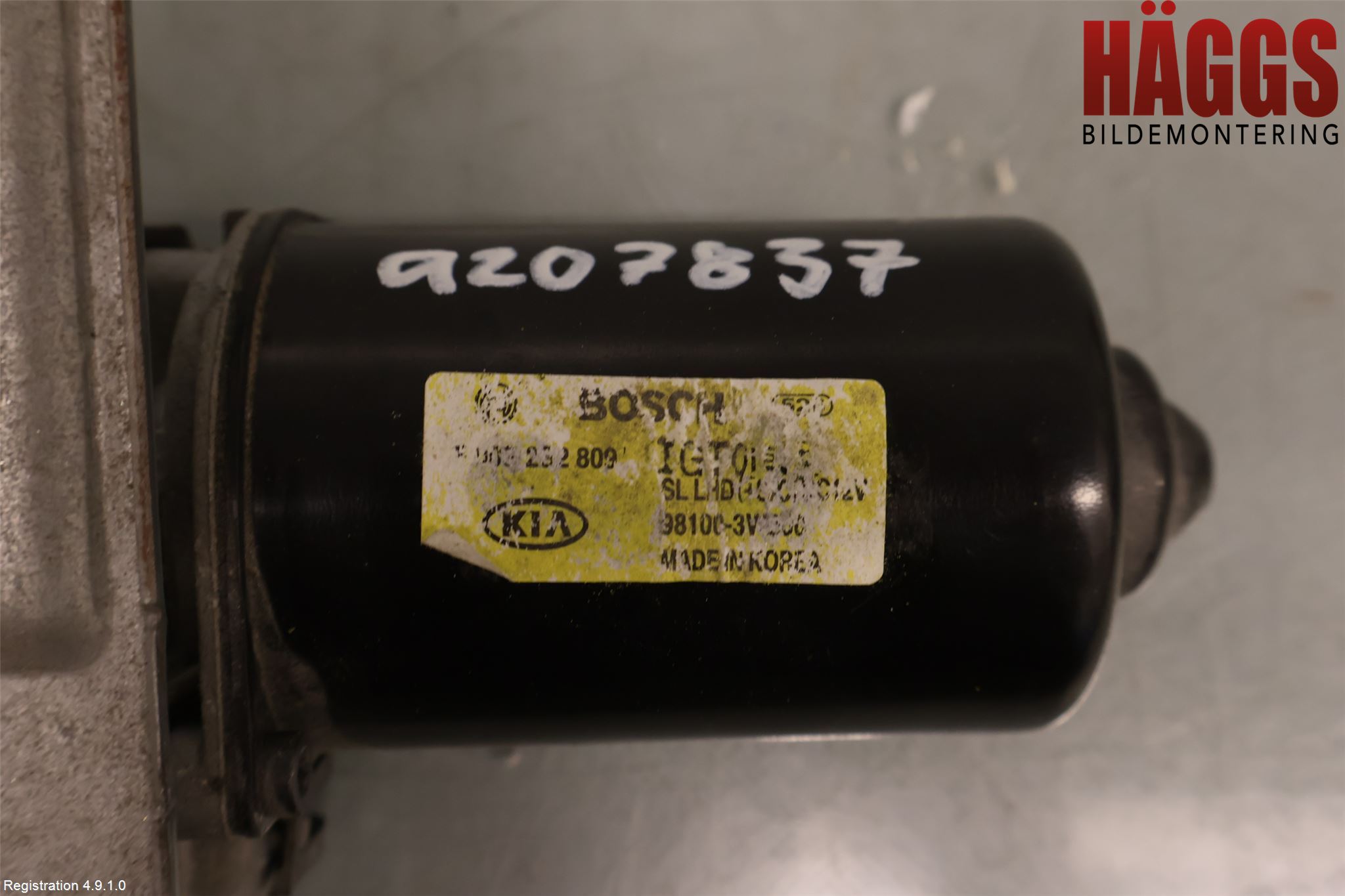 Kia SPORTAGE (SL) 11-15 Torkarmotor Vindruta