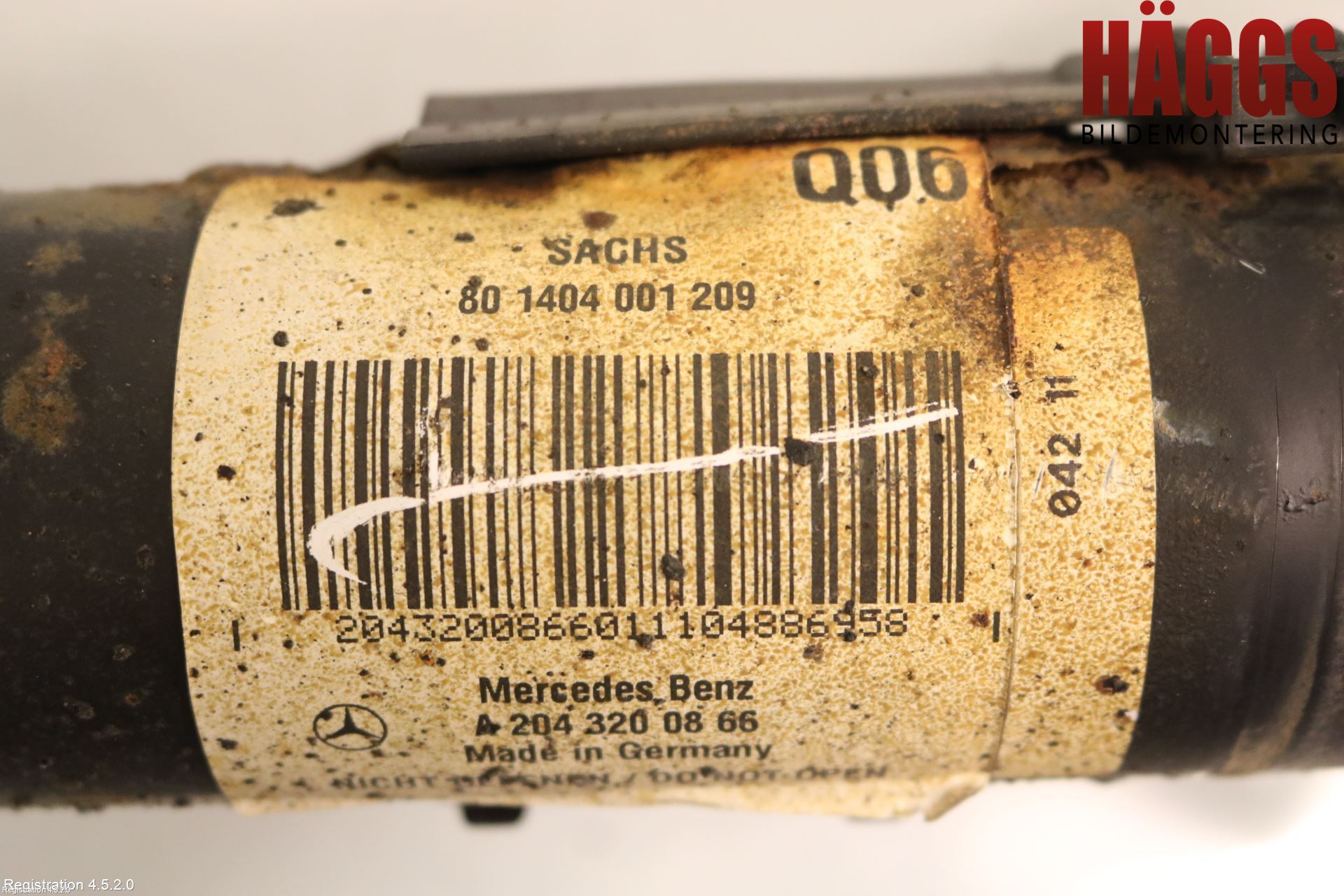 Mercedes-Benz MB C-KLASS (W204) 07-15 Fjäderben Fram Vänster