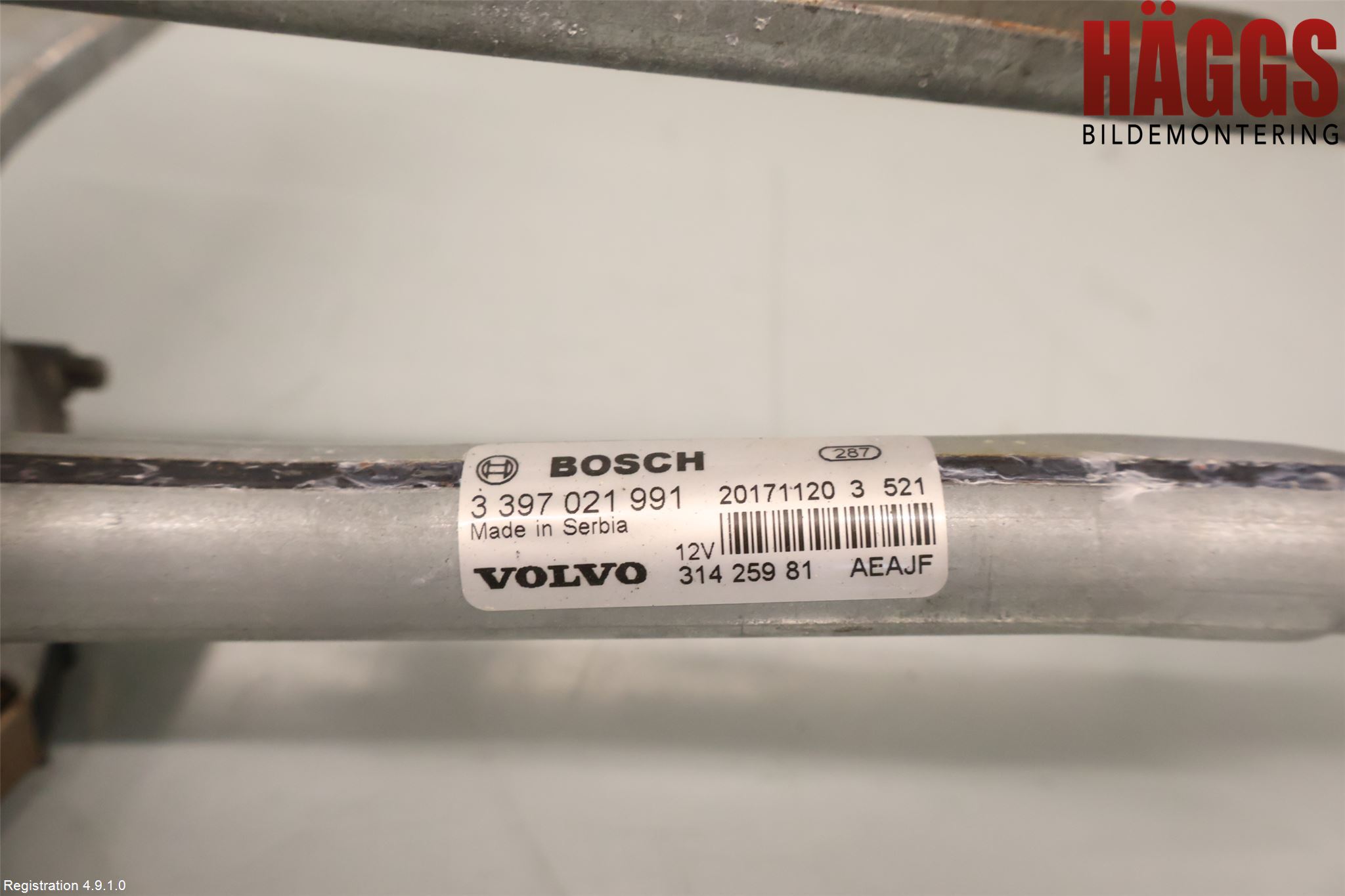 Volvo XC90/RECHARGE 16- Torkarmotor Vindruta