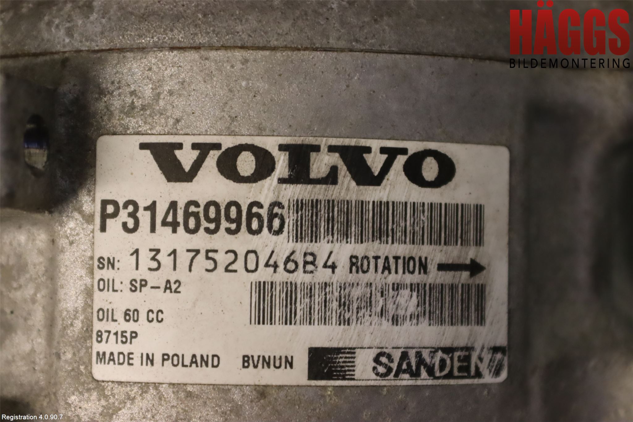 Volvo XC90/RECHARGE 16- Ac Kompressor
