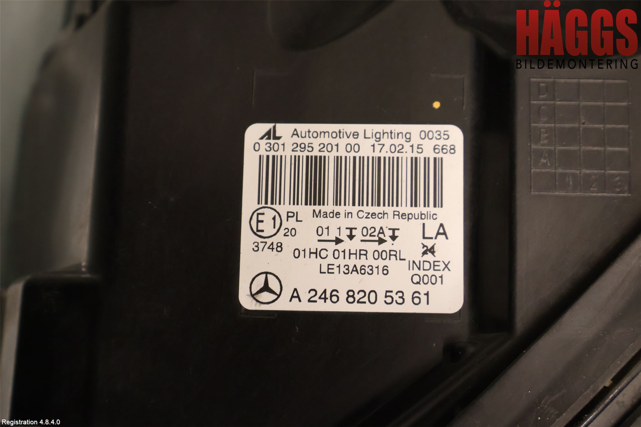Mercedes-Benz MB B-KLASS (W246/W242) 12-19 Strålkastare Vänster