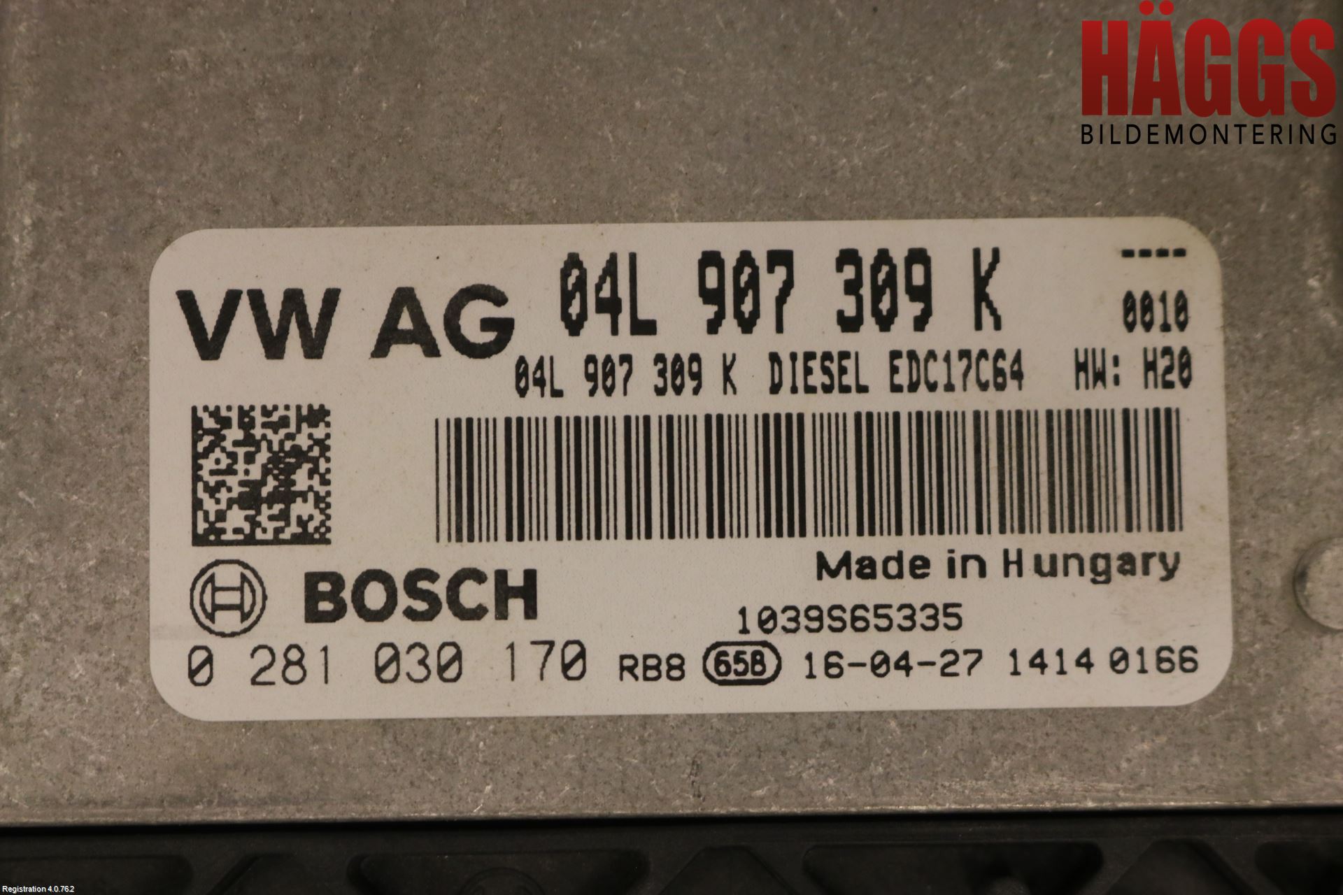 Volkswagen VW CADDY 16-20 Styrenhet Inspump Diesel