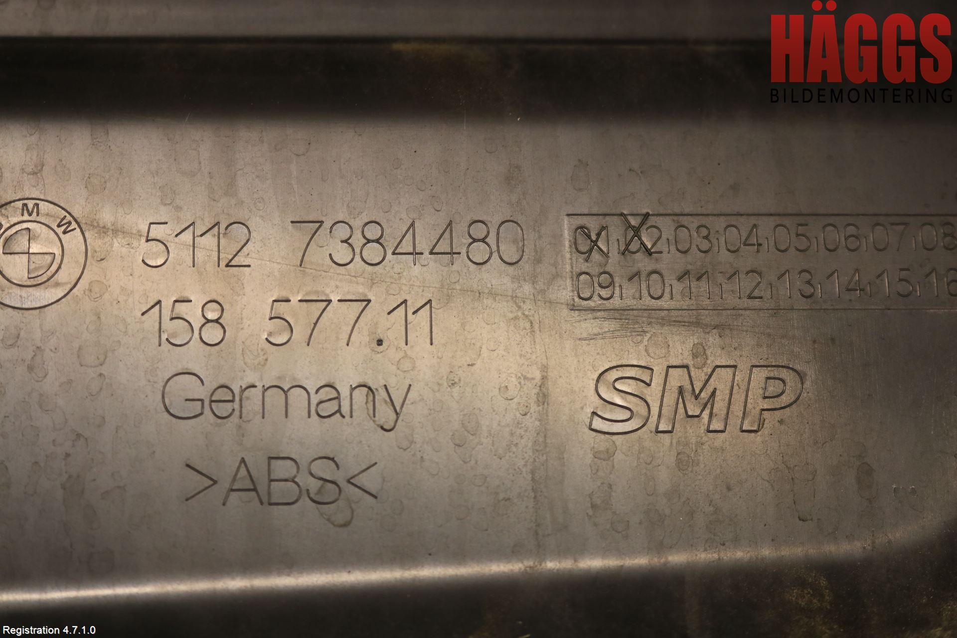 BMW 3 F30/F31/F80 12-19 Stötfångarfäste Bak Hö