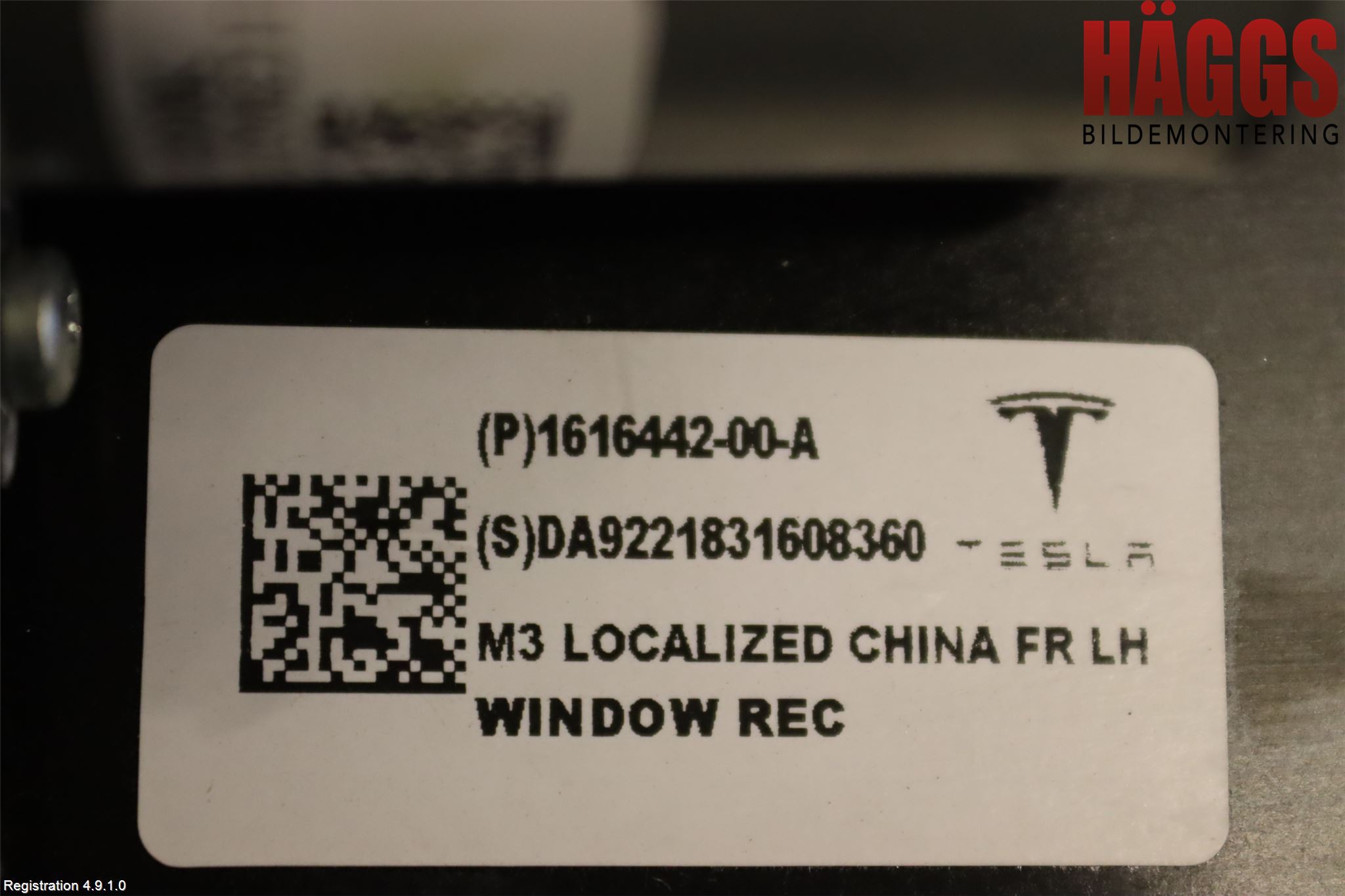 Tesla MODEL 3 17- Fönsterhiss El Kompl