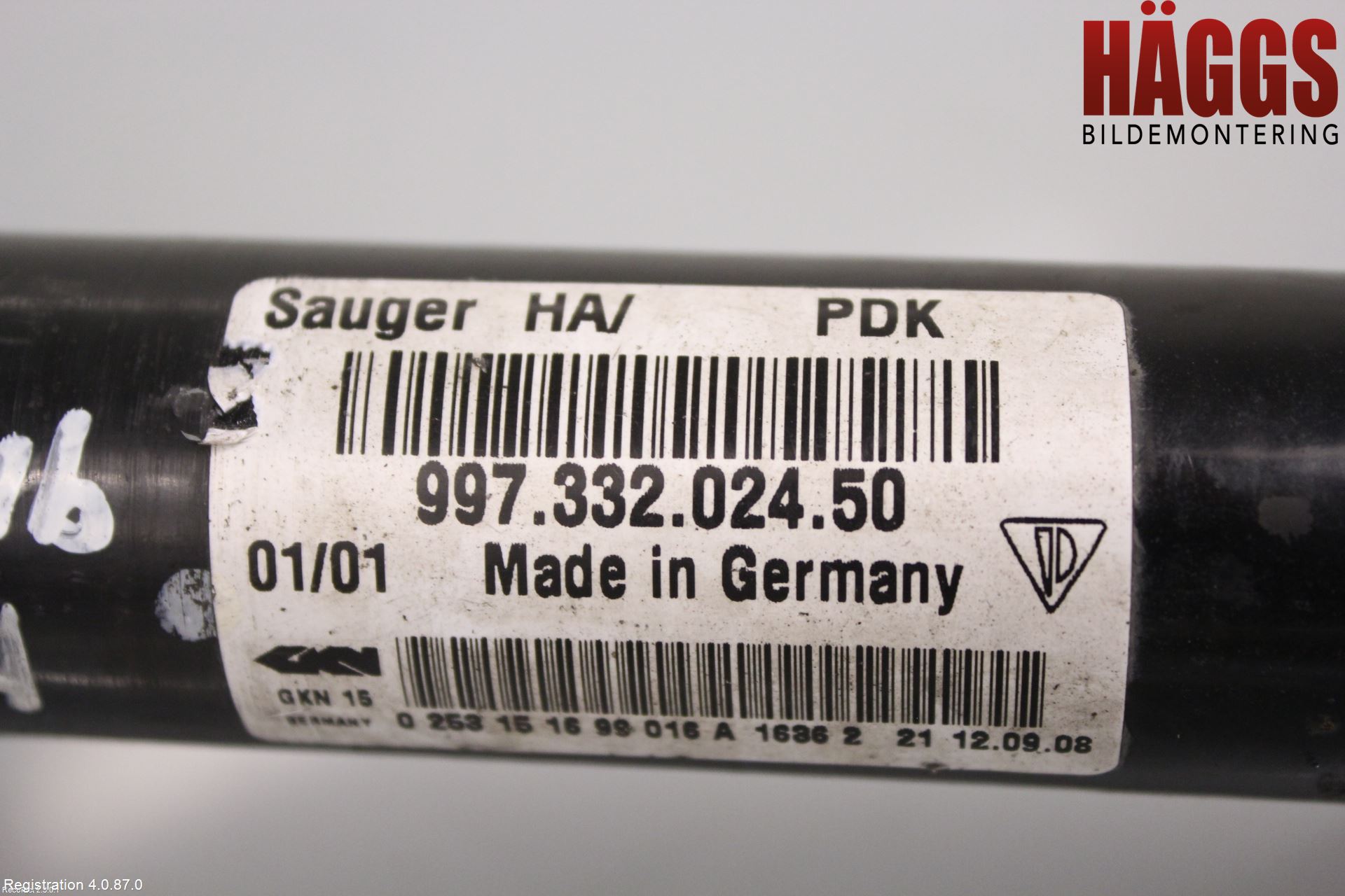 Porsche 911 64- Drivaxel Bak Höger