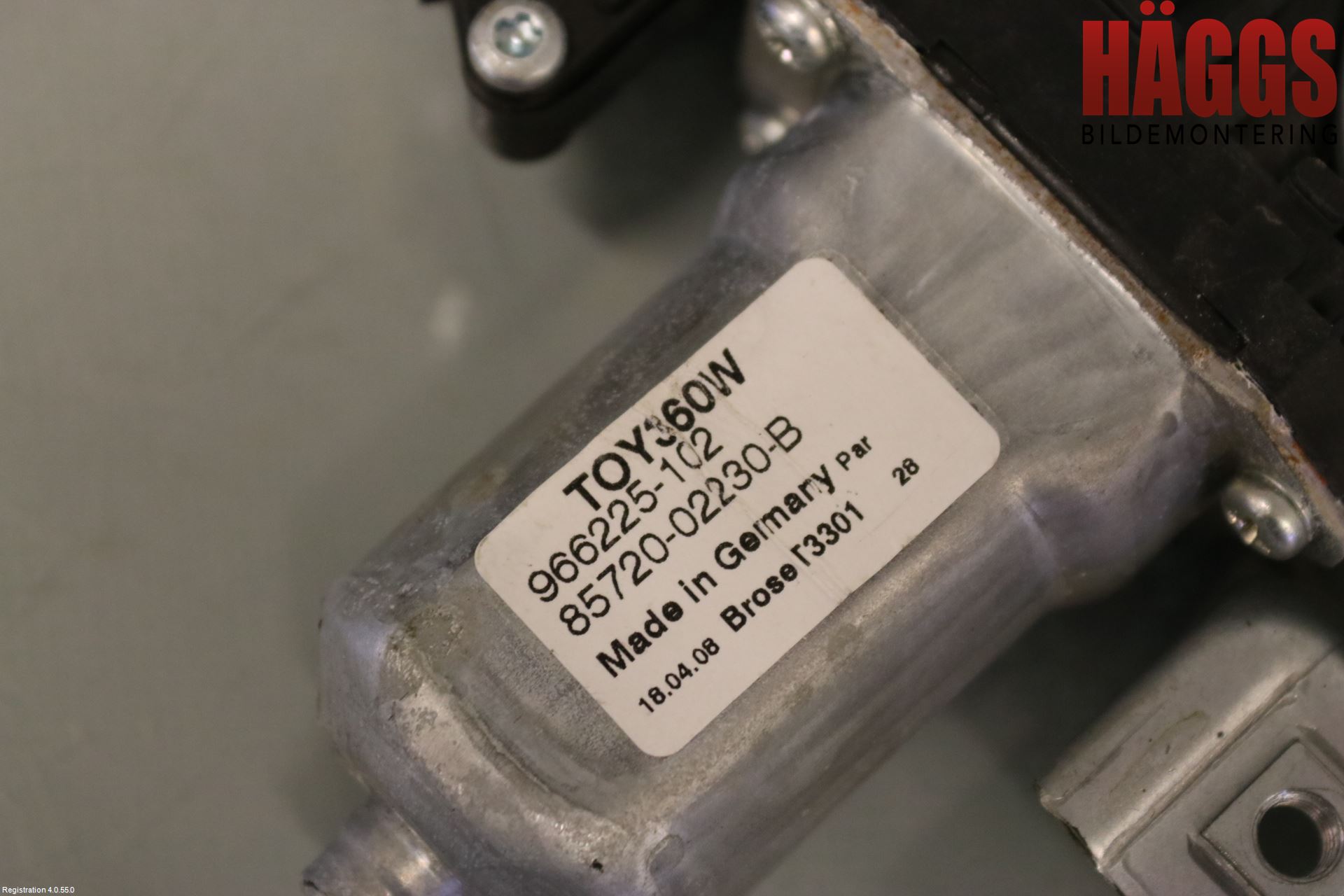 Toyota COROLLA 08-12 Fönsterhiss El Kompl