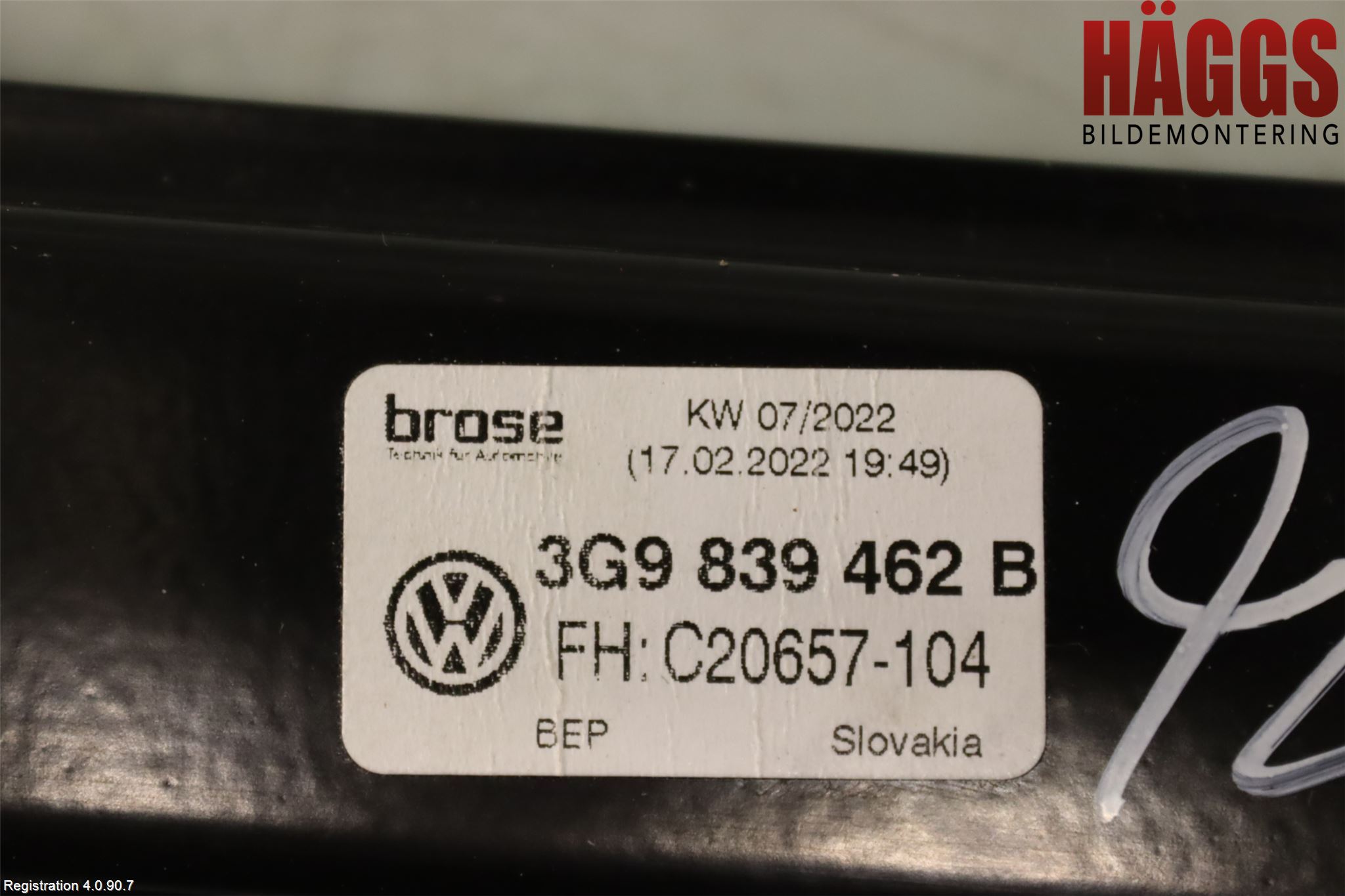 Volkswagen VW PASSAT 20-24 Fönsterhissmekanism