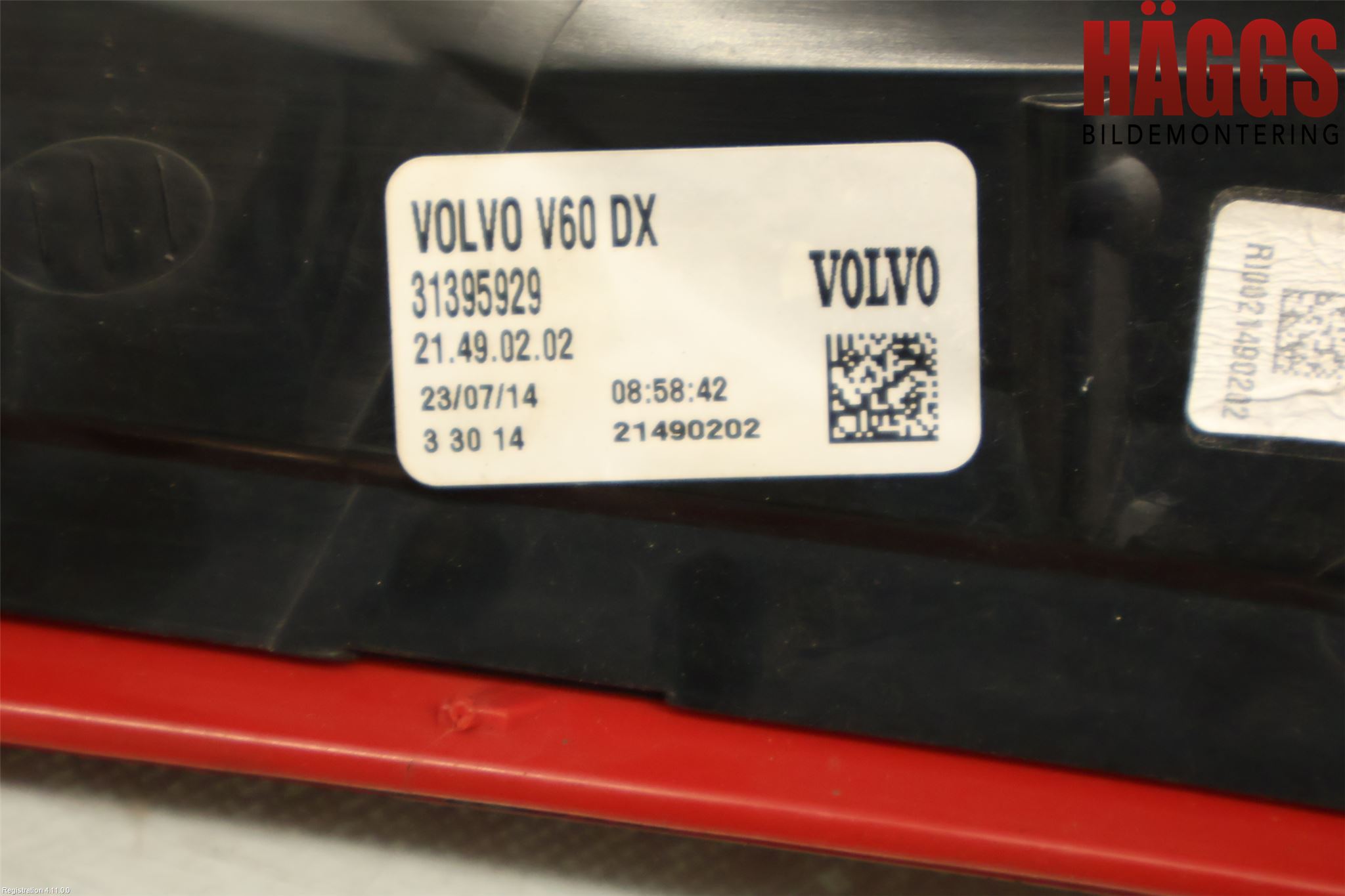 Volvo V60 14-18 Bakljus Höger