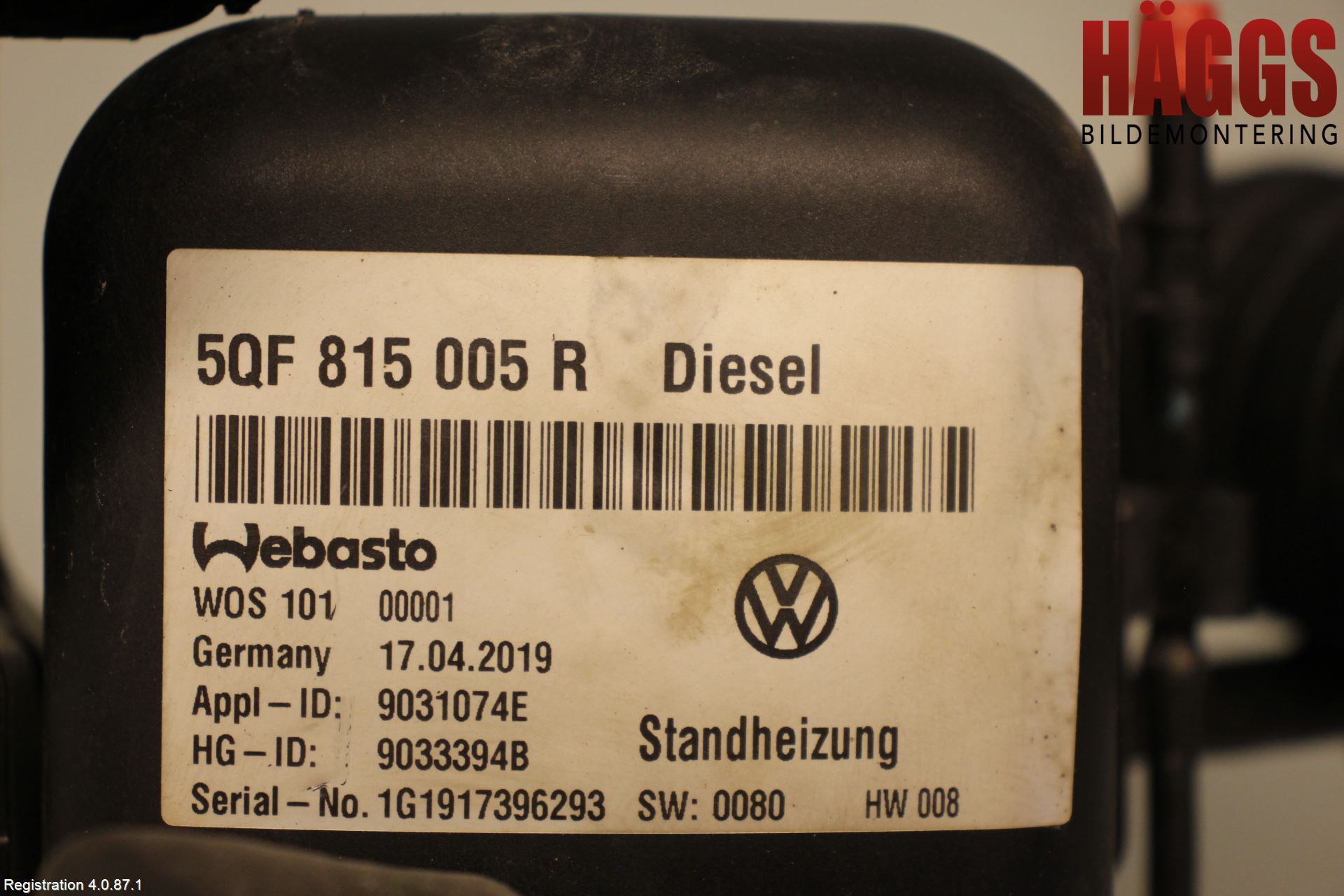 Volkswagen VW TIGUAN 16-24 Dieselvärmare