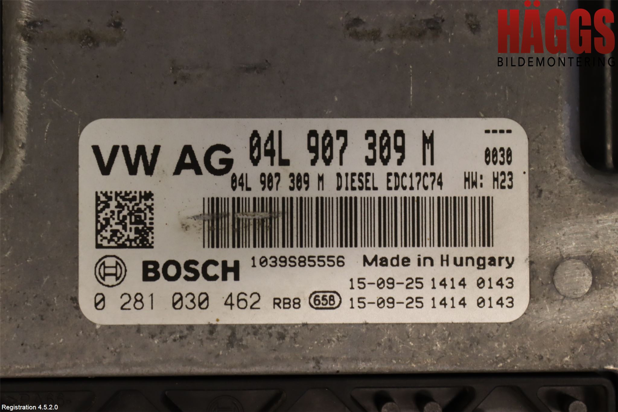 Volkswagen VW PASSAT 15-19 Styrenhet Inspump Diesel