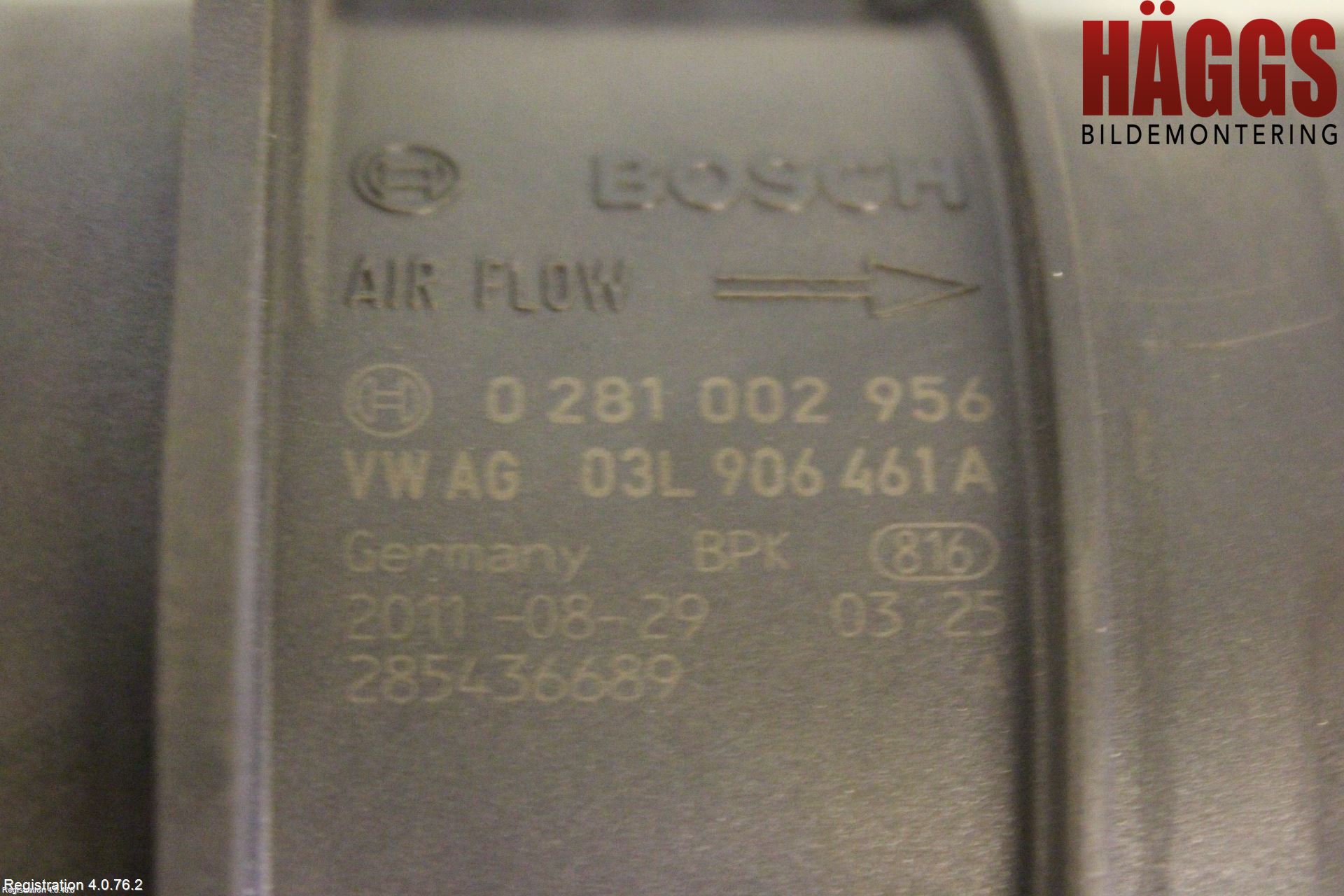 Volkswagen VW PASSAT 11-14 Injluftmassamätare