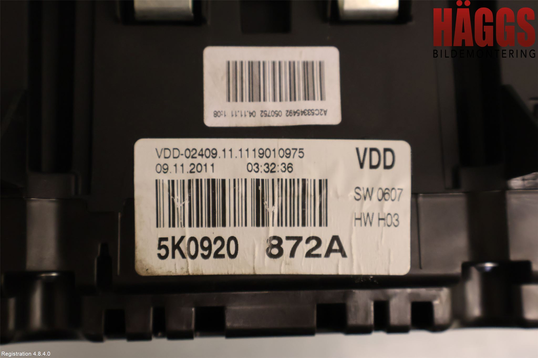 Volkswagen VW GOLF VI 09-13 Instrument Komb