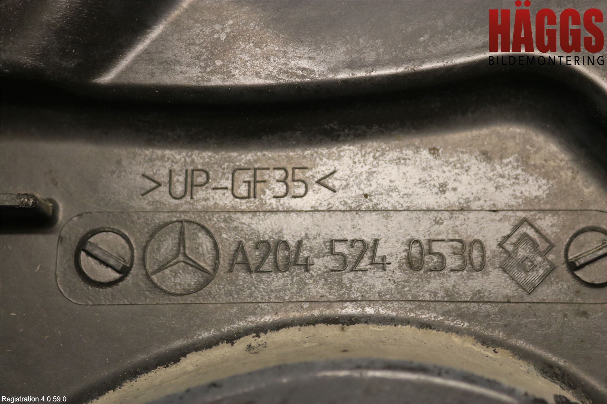 Mercedes-Benz MB C-KLASS (W204) 07-15 Hasplåt Plåt-Plast