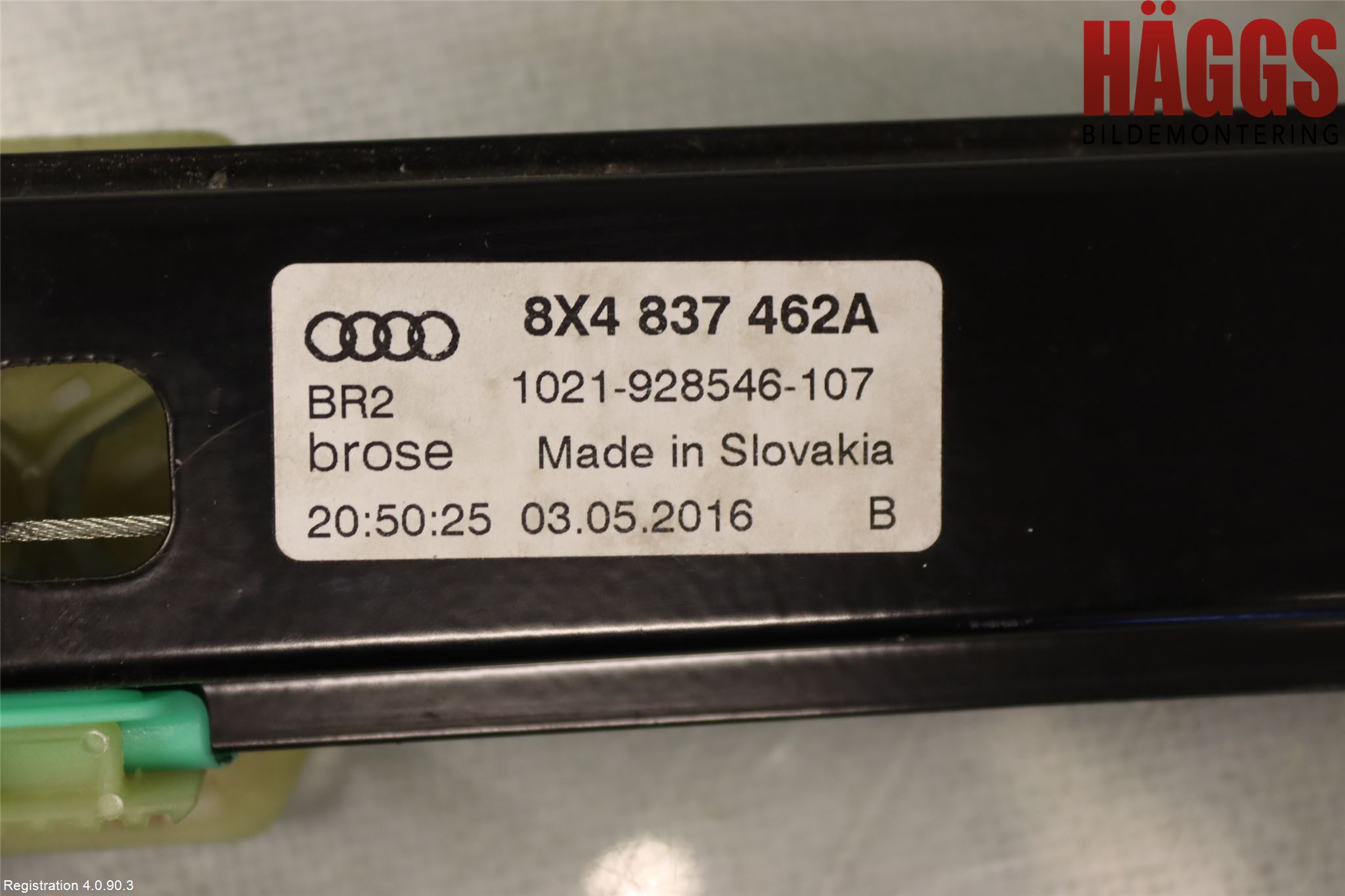 Audi A1/S1 11-18 Fönsterhissmekanism