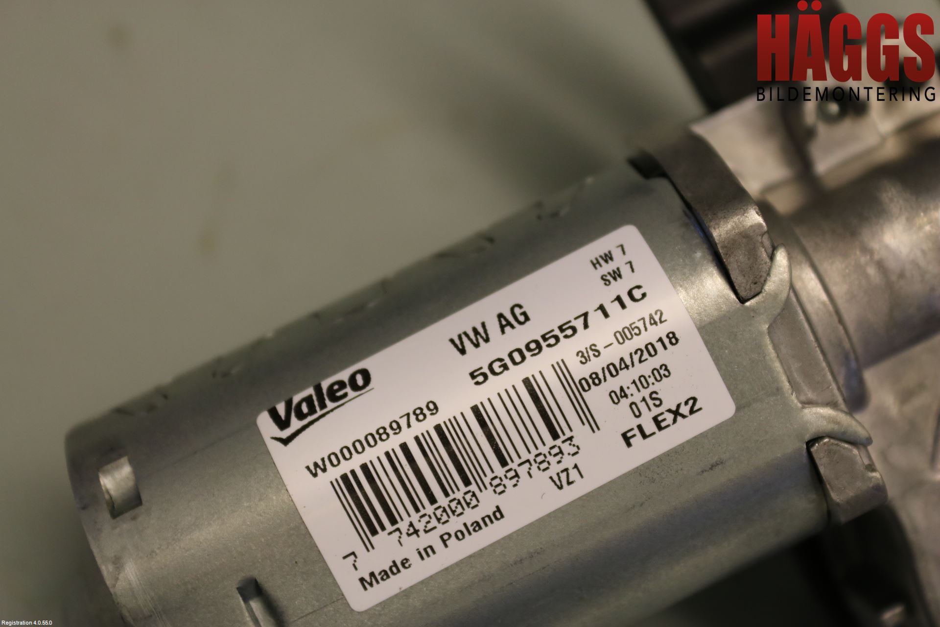 Volkswagen VW PASSAT 15-19 Torkarmotor Baklucka