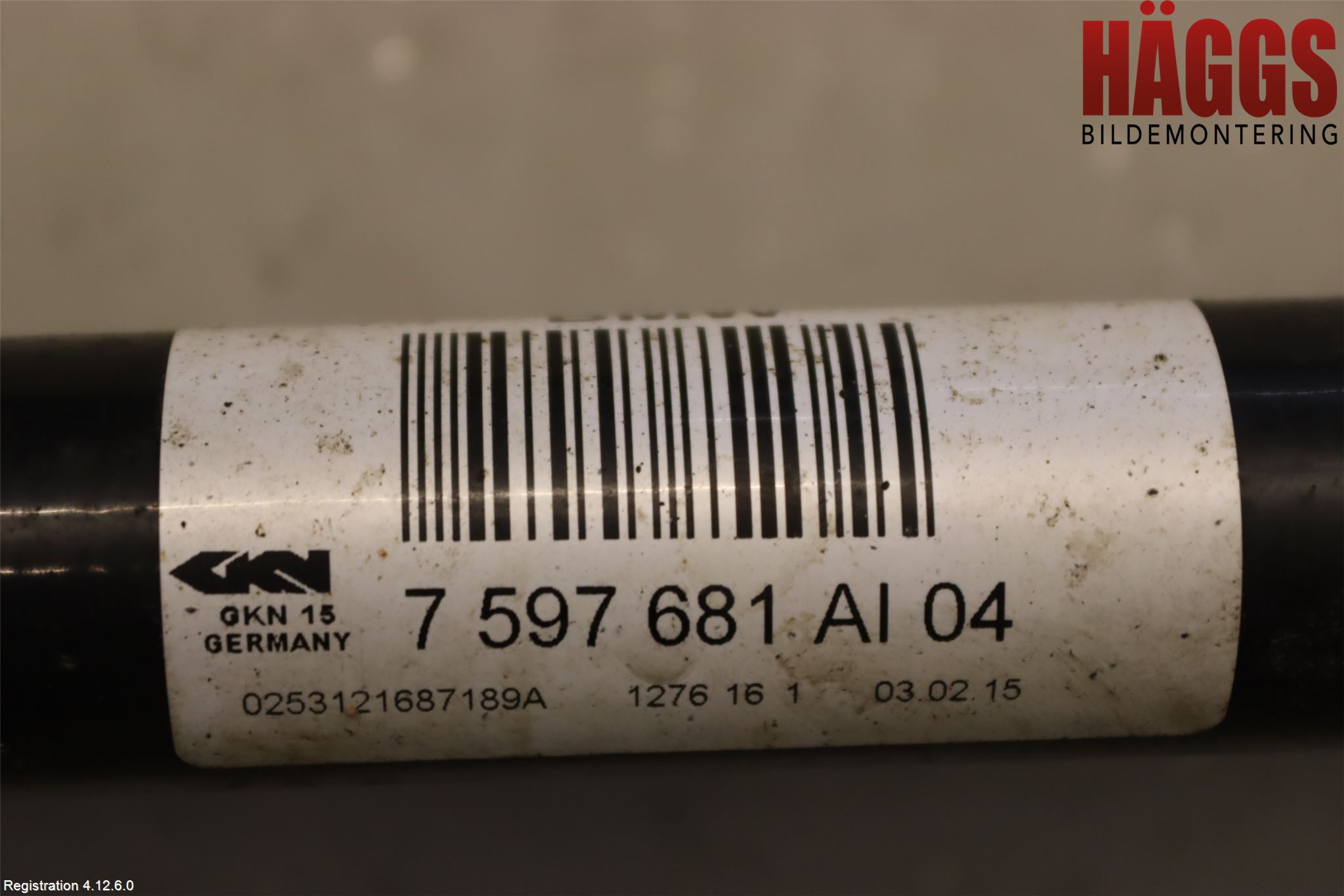 BMW 3 F30/F31/F80 12-19 Drivaxel Bak Vänster