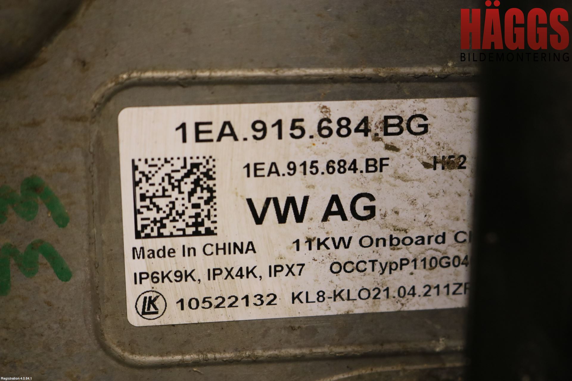 Volkswagen VW ID.3 21- Batteriladdare Högspänning