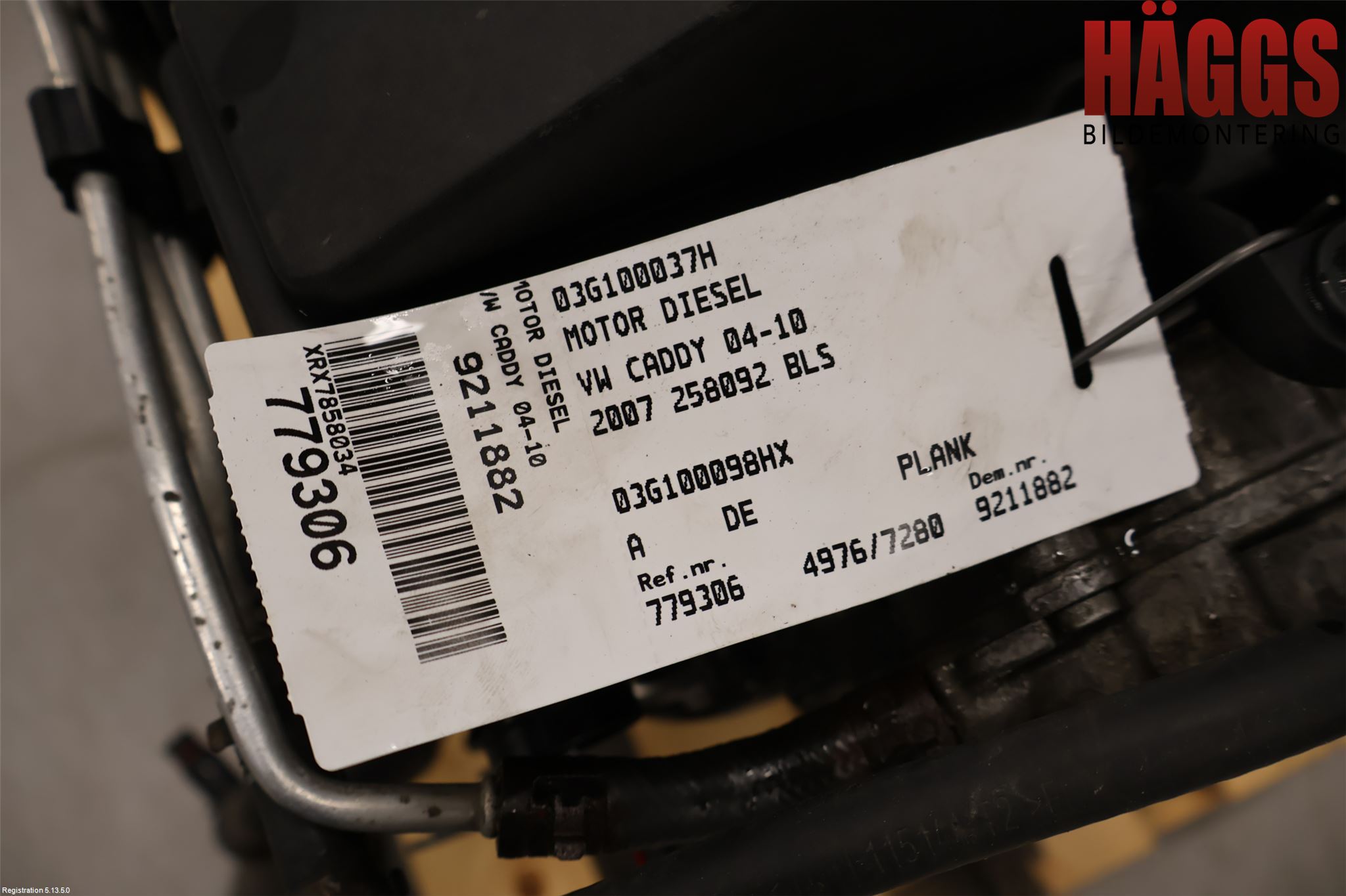 Volkswagen VW CADDY      04-10 Motor Diesel