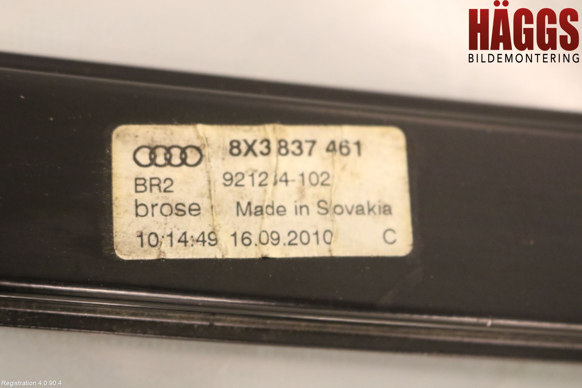 Audi A1/S1 11-18 Fönsterhissmekanism