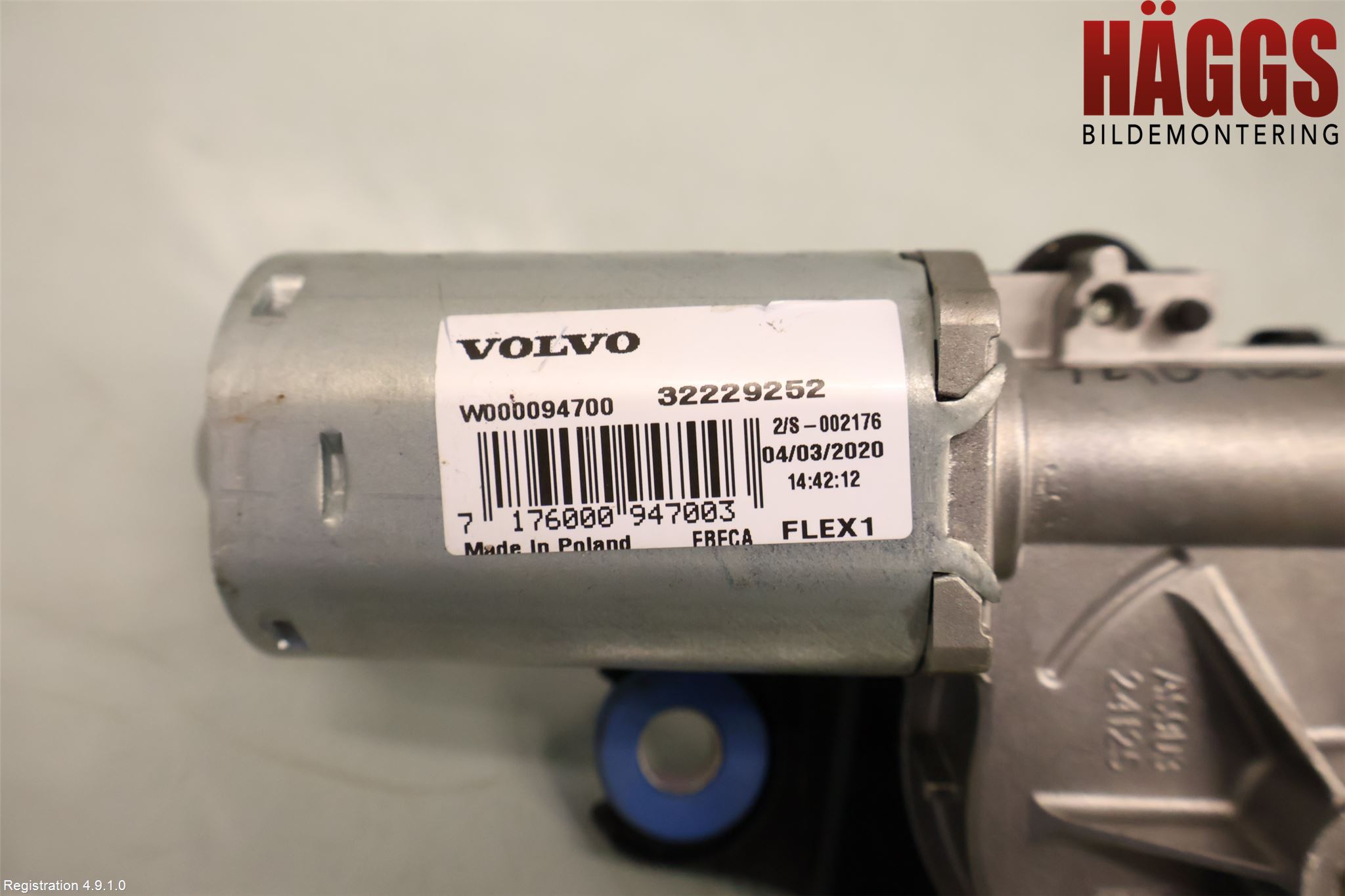 Volvo V60 CROSS COUNTRY 19- Torkarmotor Baklucka