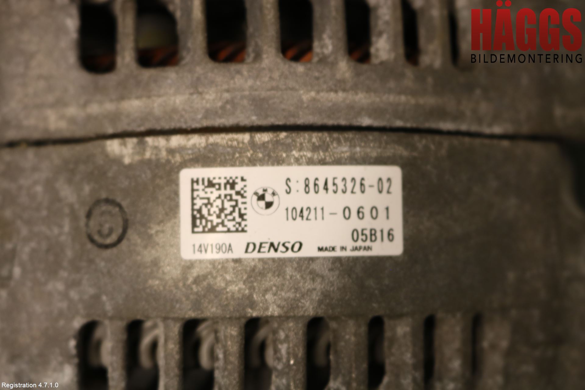 BMW 3 F30/F31/F80 12-19 Generator