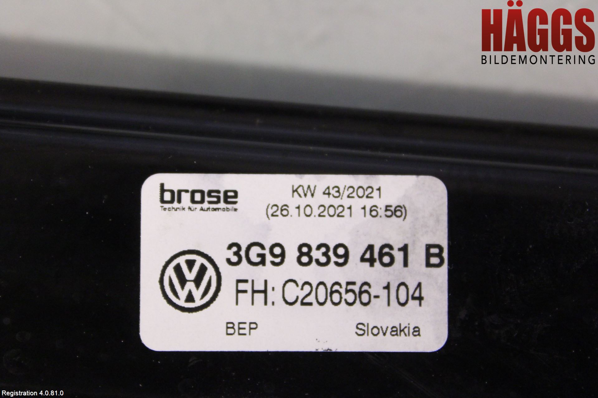 Volkswagen VW PASSAT 20-24 Fönsterhissmekanism