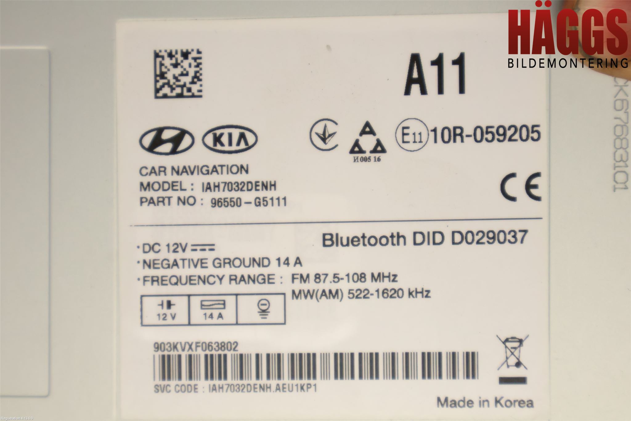 Kia NIRO (DE) 17-22 Cd Radio - Multimediapanel