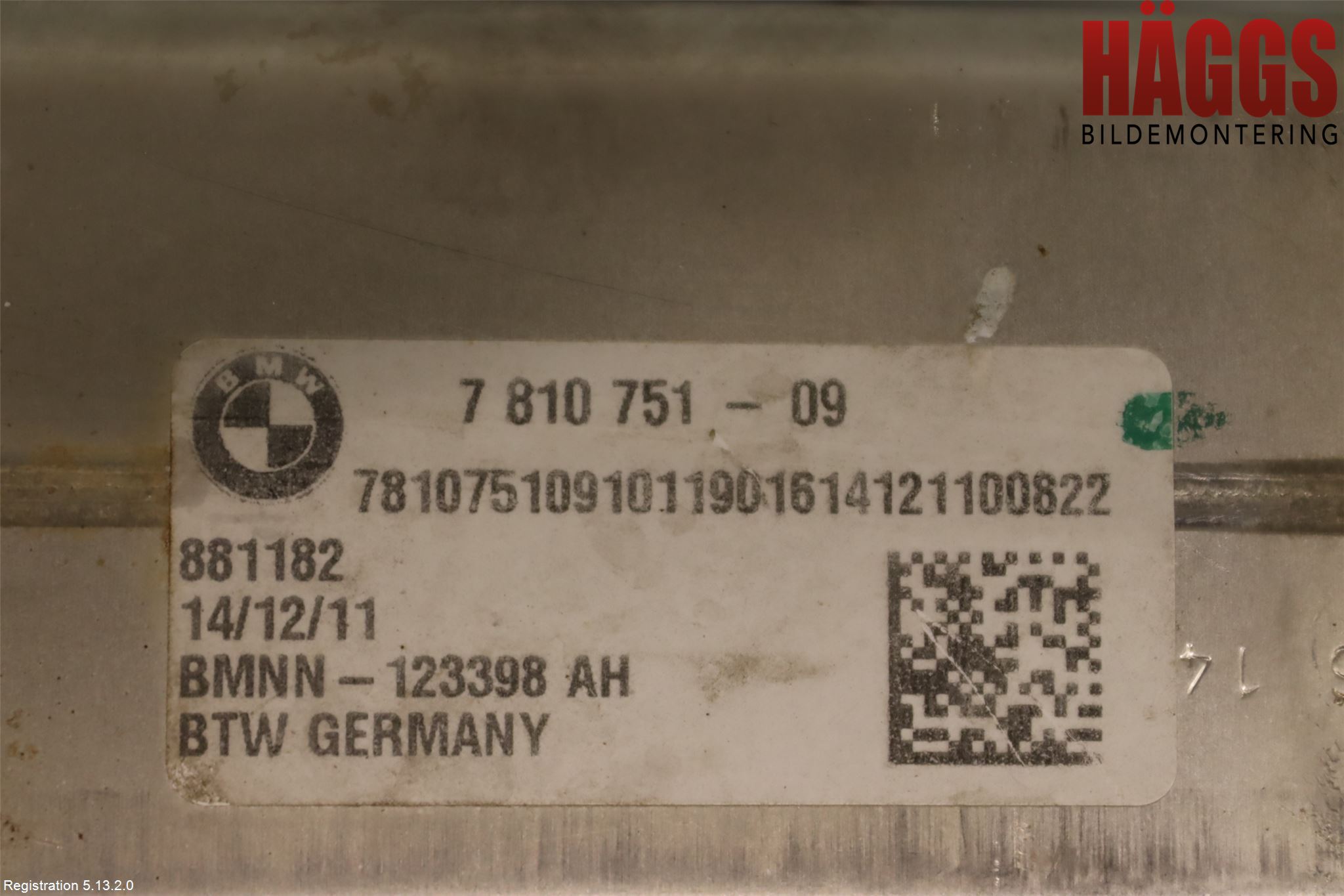 BMW 3 F30/F31/F80 12-19 Avgaskylare