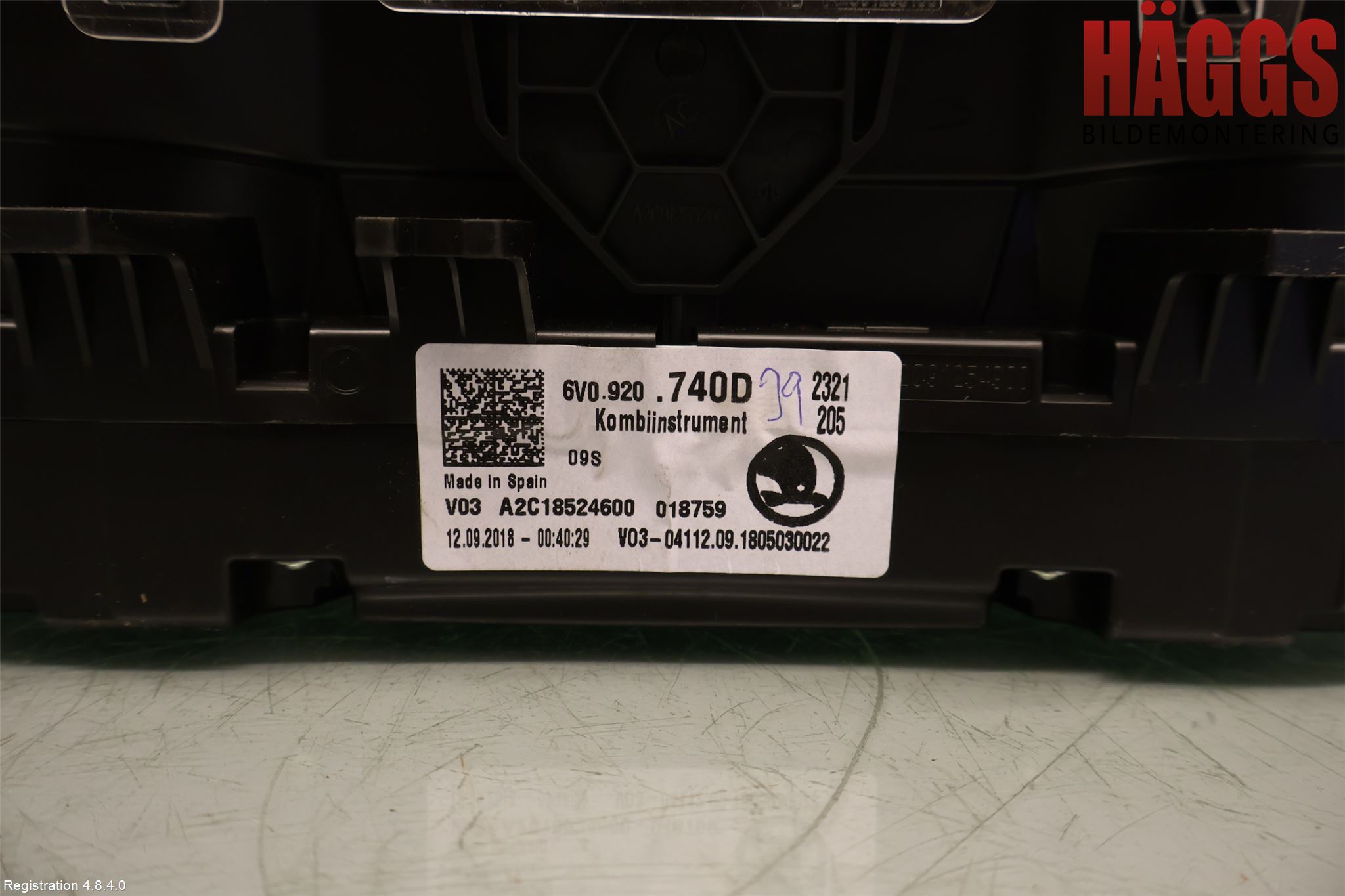 Skoda FABIA 15-21 Instrument Komb