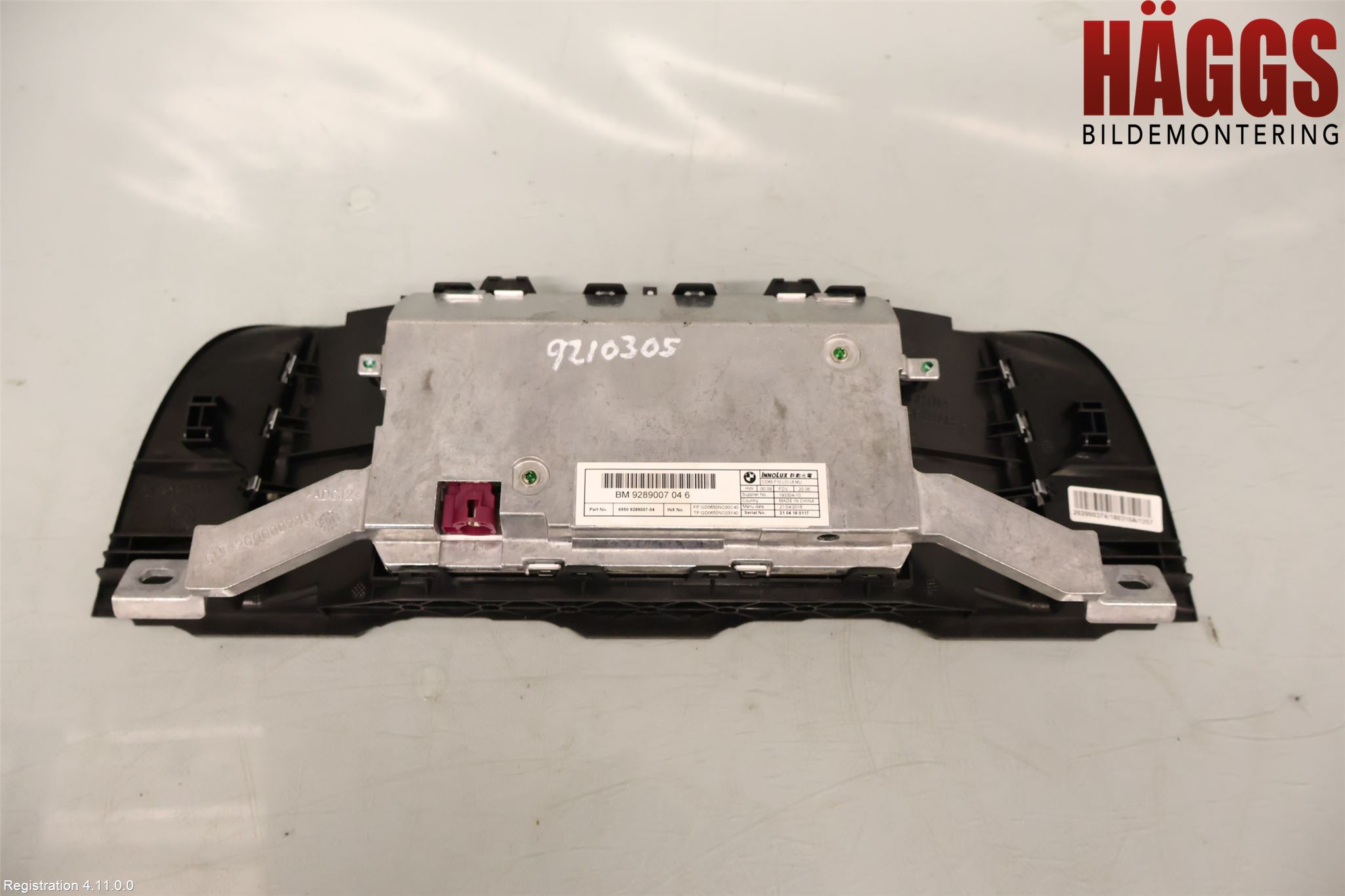 BMW 5 F10/F11/F18 09-17 Bildskärm