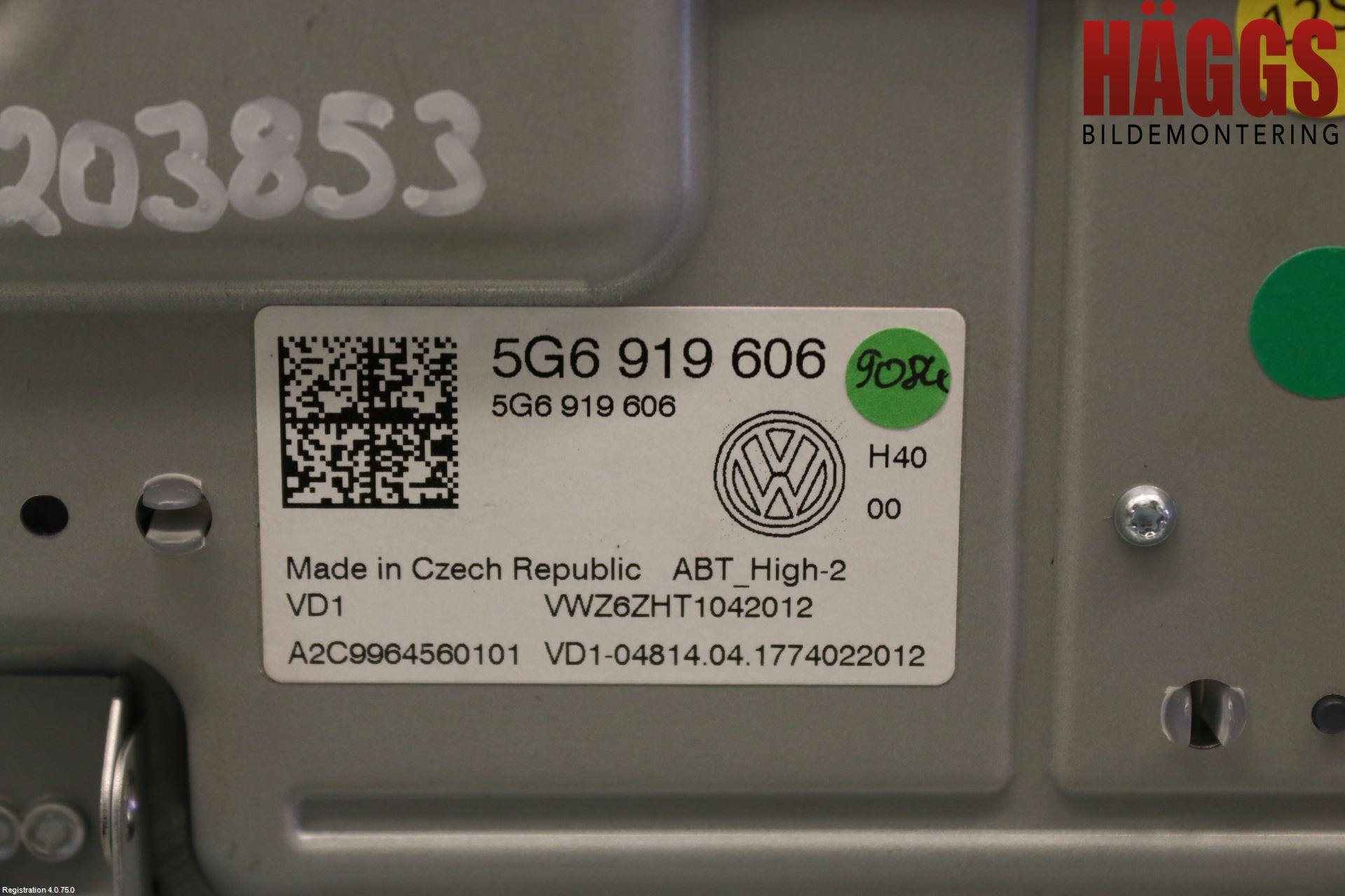 Volkswagen VW GOLF / E-GOLF VII 13-20 Multifunktionsdisplay