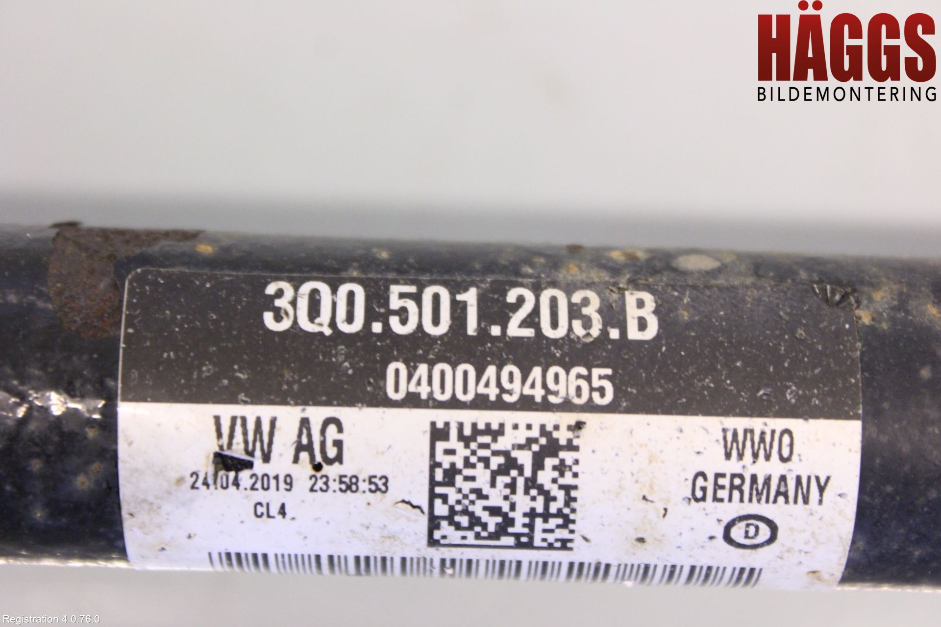 Volkswagen VW TIGUAN 16-24 Drivaxel Bak Vänster