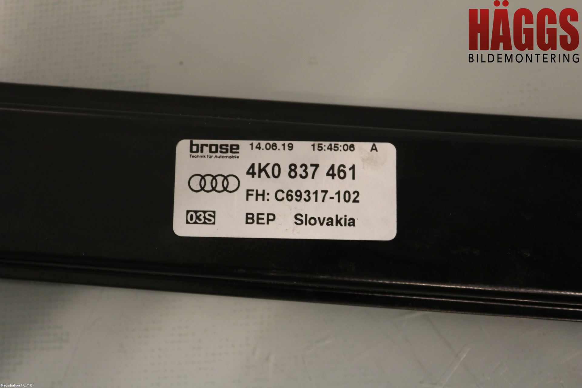 Audi A6 F2/C8 19- Fönsterhissmekanism