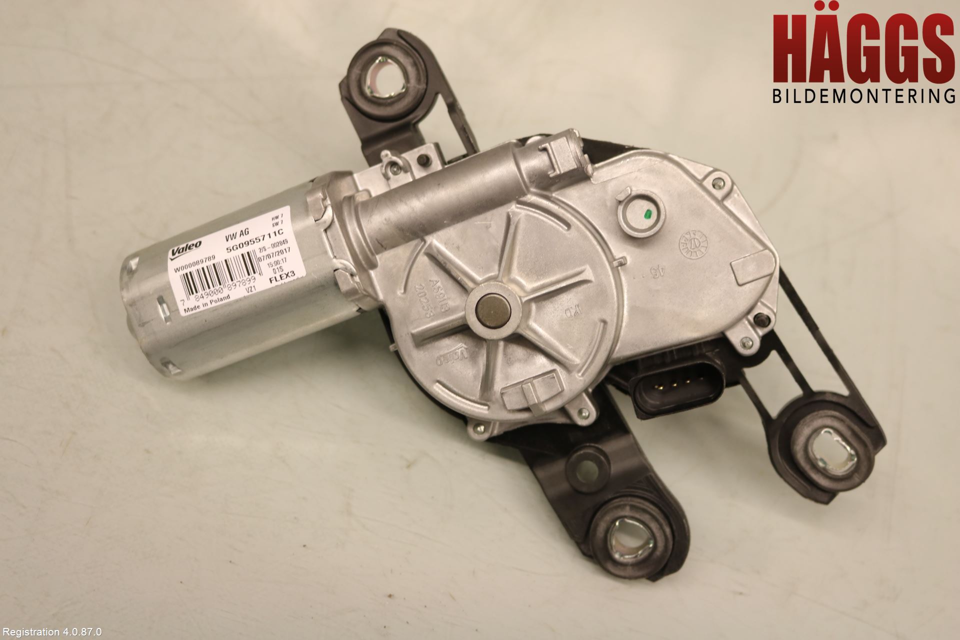 Volkswagen VW PASSAT 15-19 Torkarmotor Baklucka