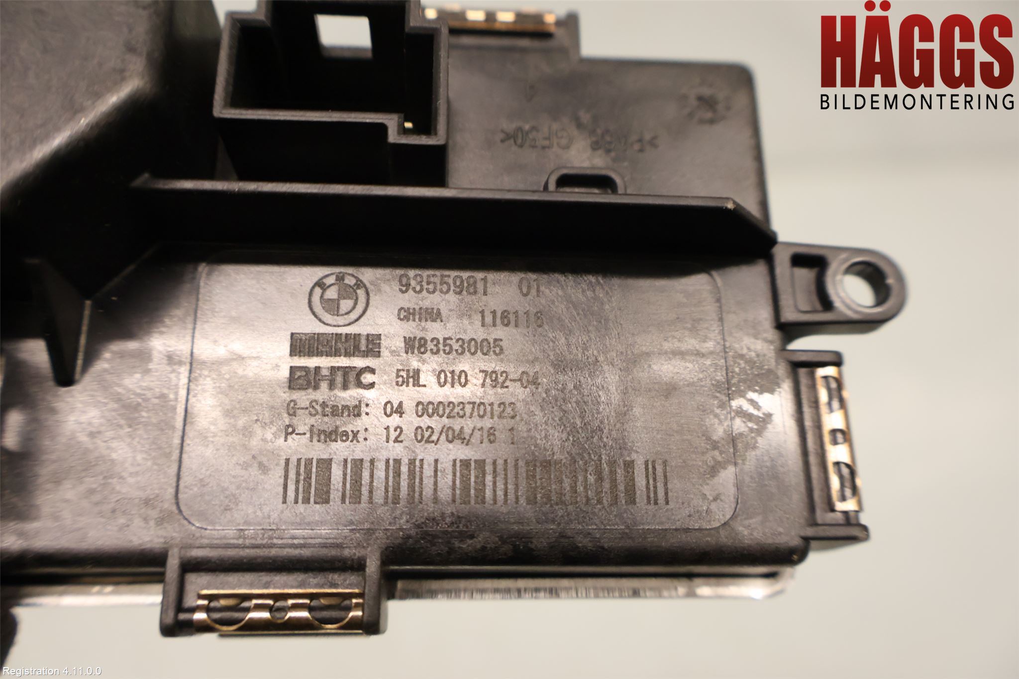 BMW 5 F10/F11/F18 09-17 Värmefläktsmotstånd
