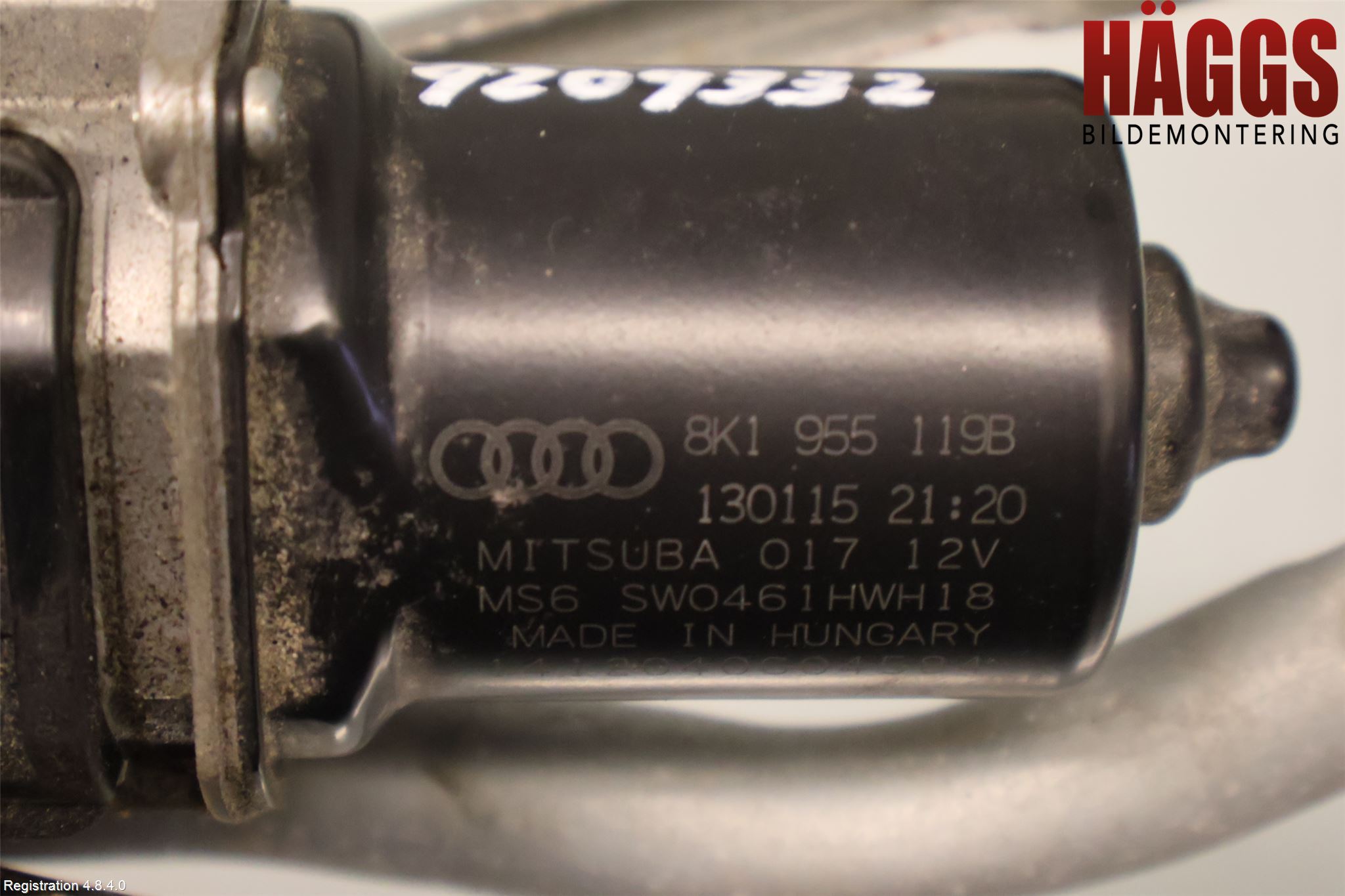 Audi A4 12-15 Torkarmotor Vindruta