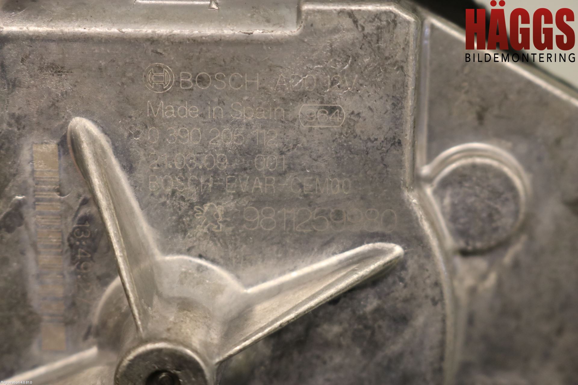 Peugeot 3008 17-24 Torkarmotor Baklucka