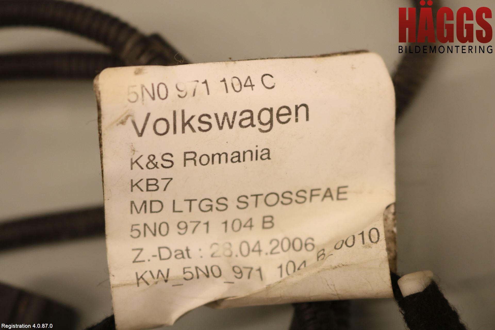 Volkswagen VW TIGUAN 07-16 Kabelhärva