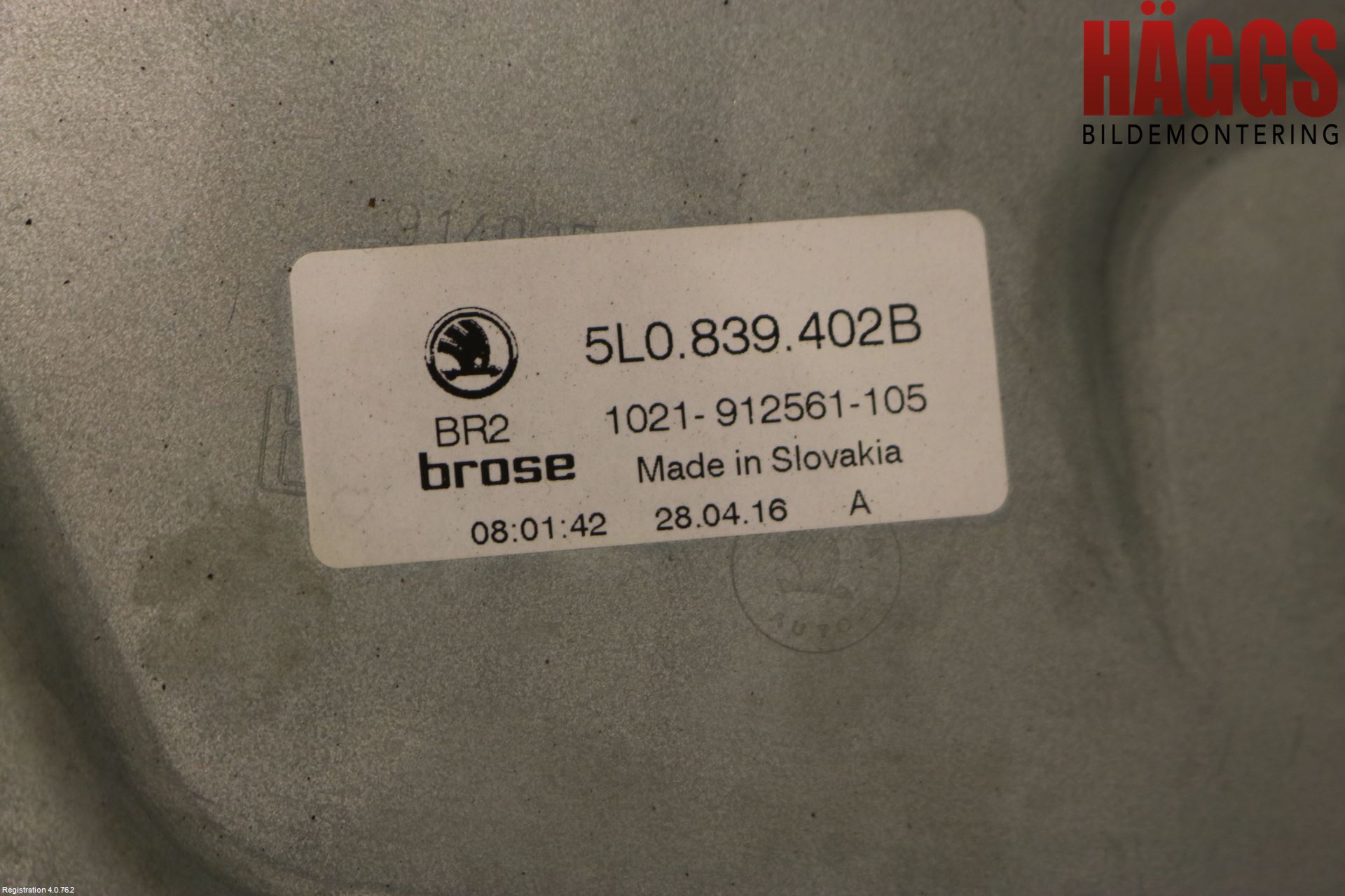 Skoda YETI Fönsterhissmekanism