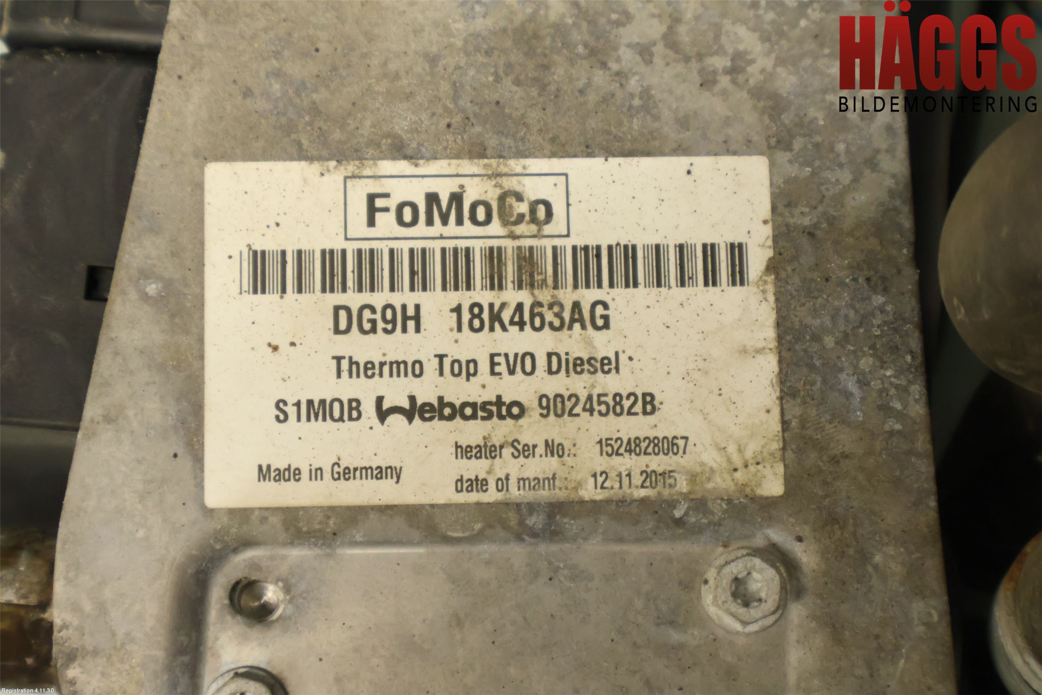 Ford MONDEO 15-22 Dieselvärmare