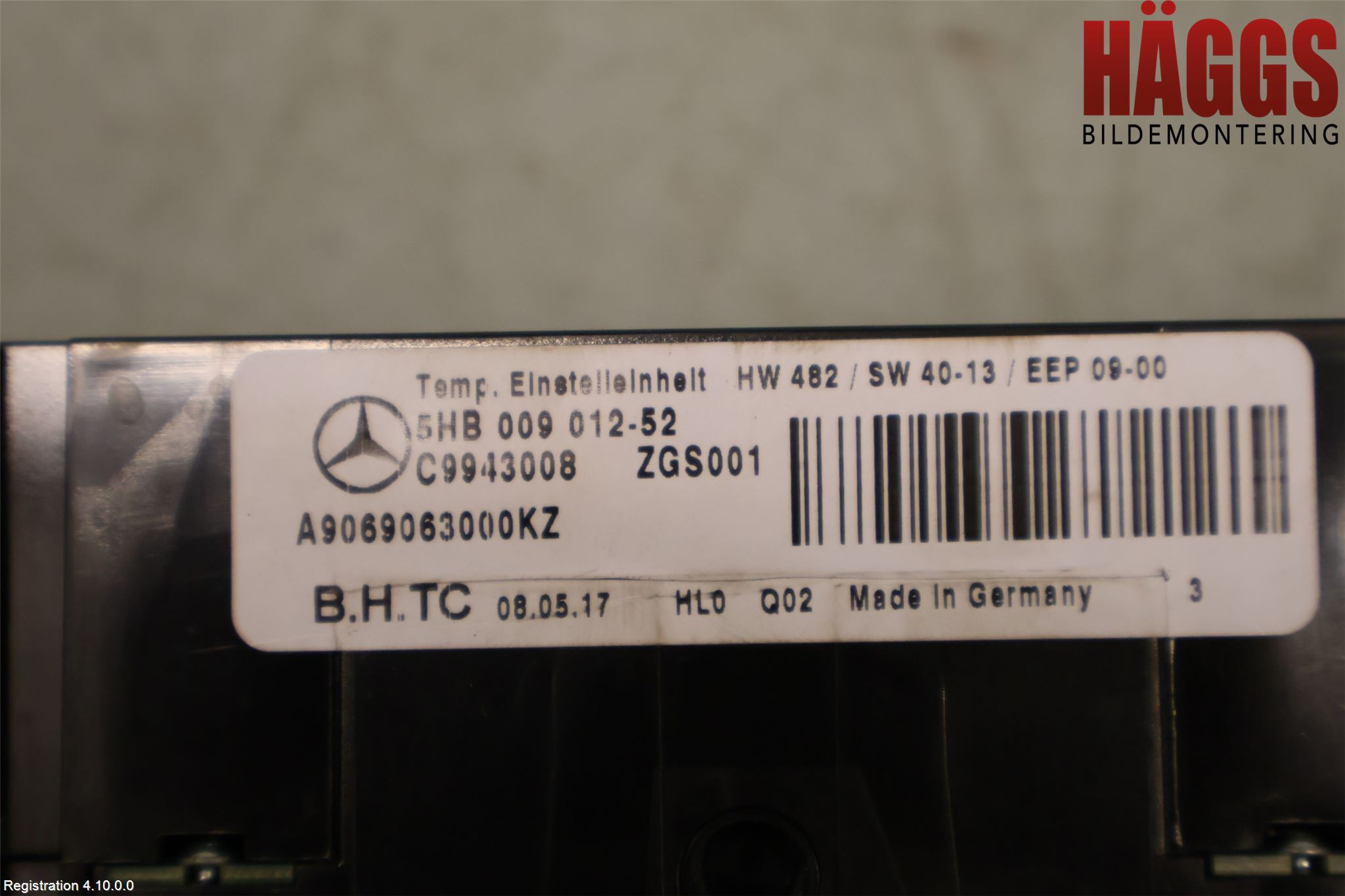 Mercedes-Benz MB SPRINTER (W906) 06-18 Ac Styrenhet Ac Manöveren