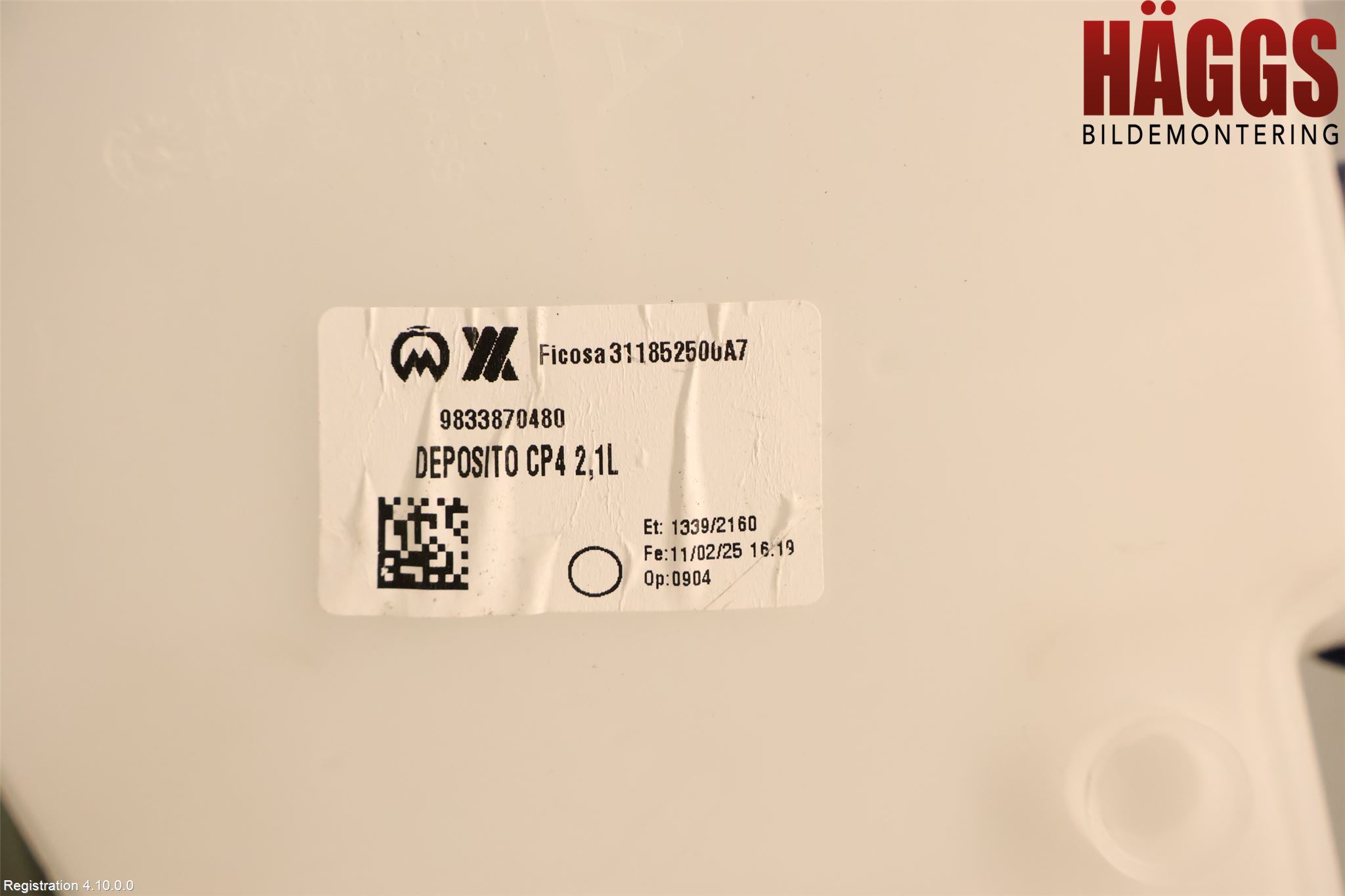 Citroen C4/E-C4 C4X/E-C4X III 21- Spolartank Vindruta